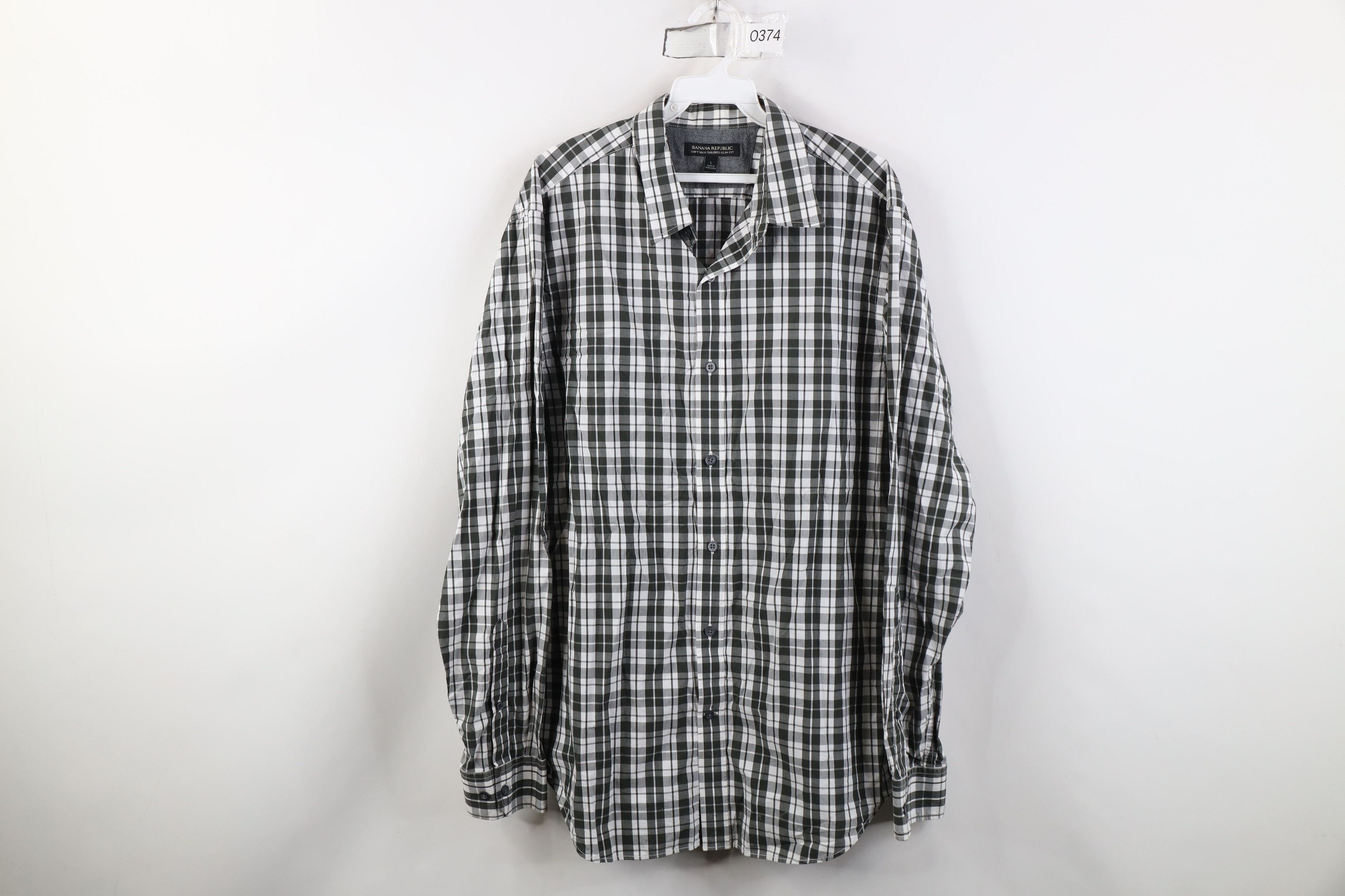 Banana Republic Banana Republic Wash Tailored Slim Fit Collared Button Shirt Size US L / EU 52-54 / 3 - 1 Thumbnail