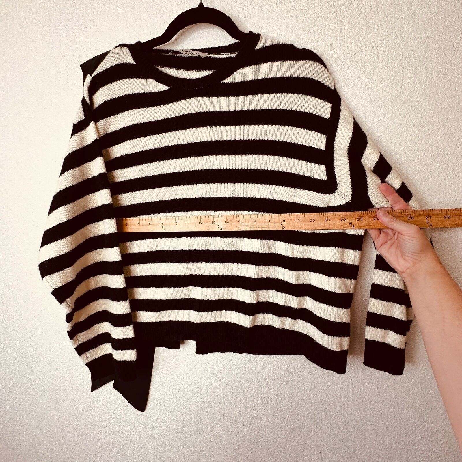 Valentino Valentino Horizontal Stripe Open Back Satin Shoulder Tie Top Size L / US 10 / IT 46 - 17 Thumbnail
