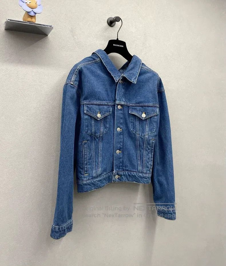 Balenciaga Balenciaga Blue Denim Jacket Size XS / US 0-2 / IT 36-38 - 3 Thumbnail