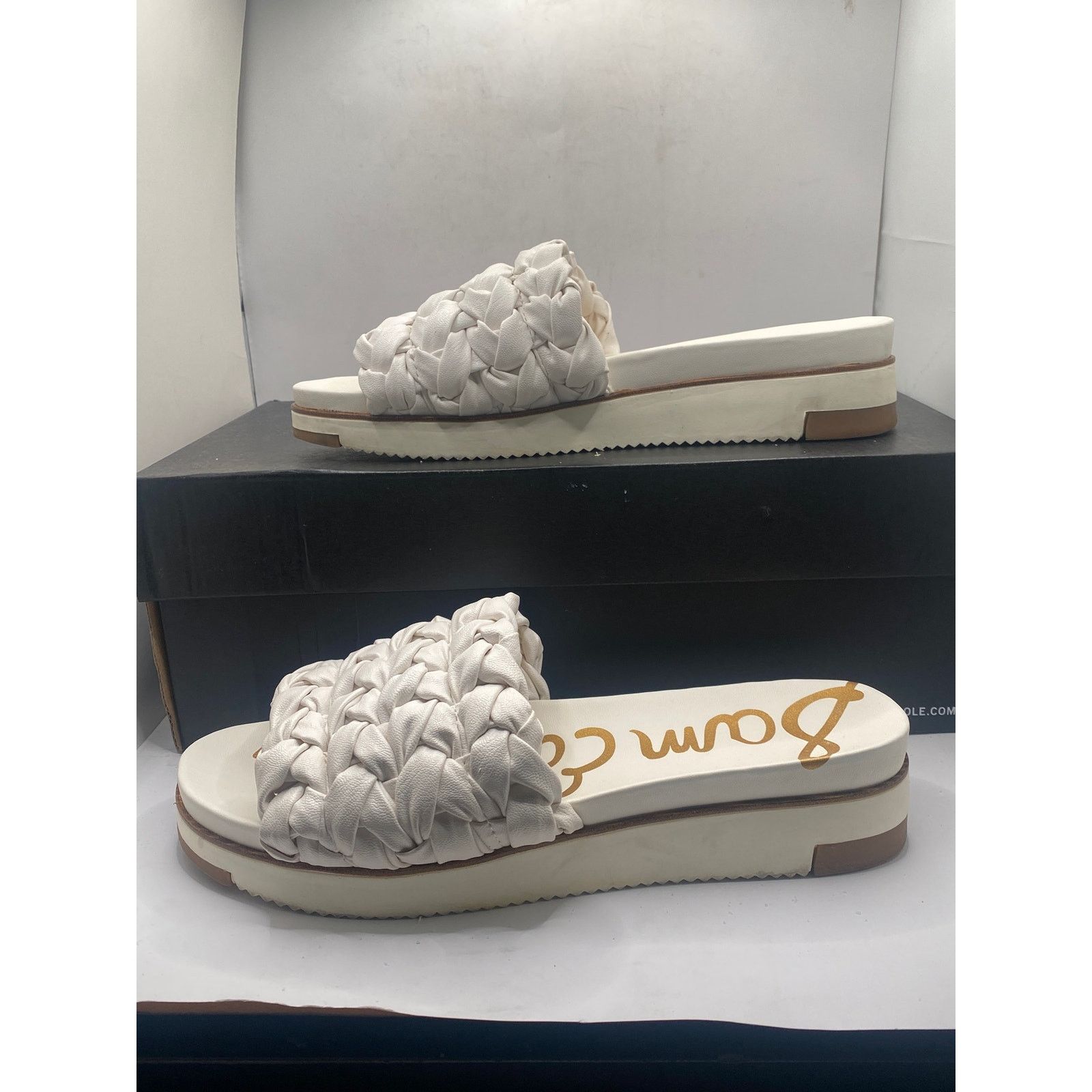 Sam Edelman Sam Edelman Ainslie White Braided Flat Slide Sandal 9.5 Size US 9.5 / IT 39.5 - 3 Thumbnail