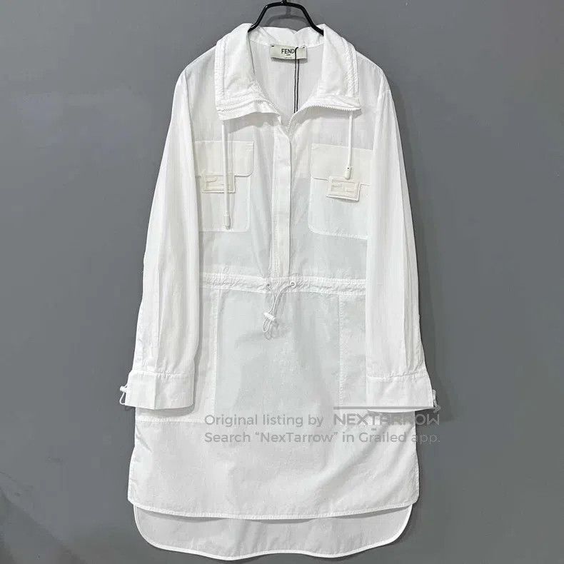 Fendi Fendi White logo maxi dress Size XXS / US 00 / IT 34 - 1 Thumbnail