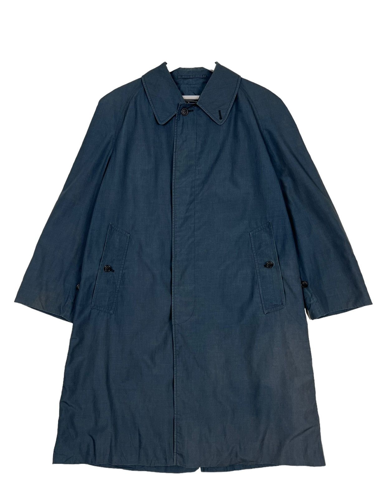 Burberry 🔥 NAVY BLUE BURBERRYS TRENCH COAT MADE IN ENGLAND Size US M / EU 48-50 / 2 - 2 Thumbnail