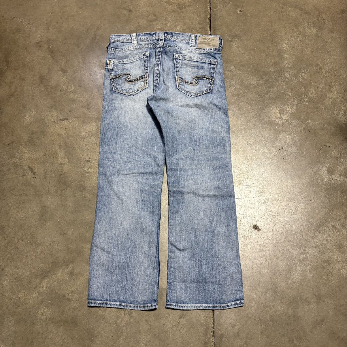 Silver Jeans Co. Vintage Silver Jeans Low Rise Boot Cut Denim Distressed Y2K Size US 32 / EU 48 - 8 Thumbnail
