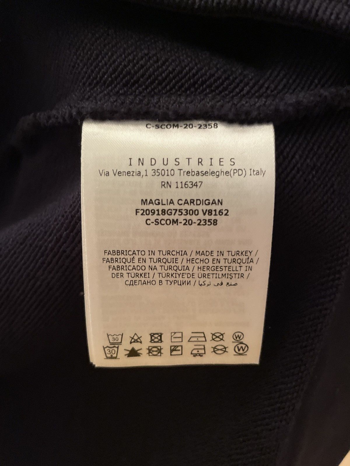 Moncler Moncler Men’s Taping Zip Navy Cardigan Size US L / EU 52-54 / 3 - 6 Thumbnail