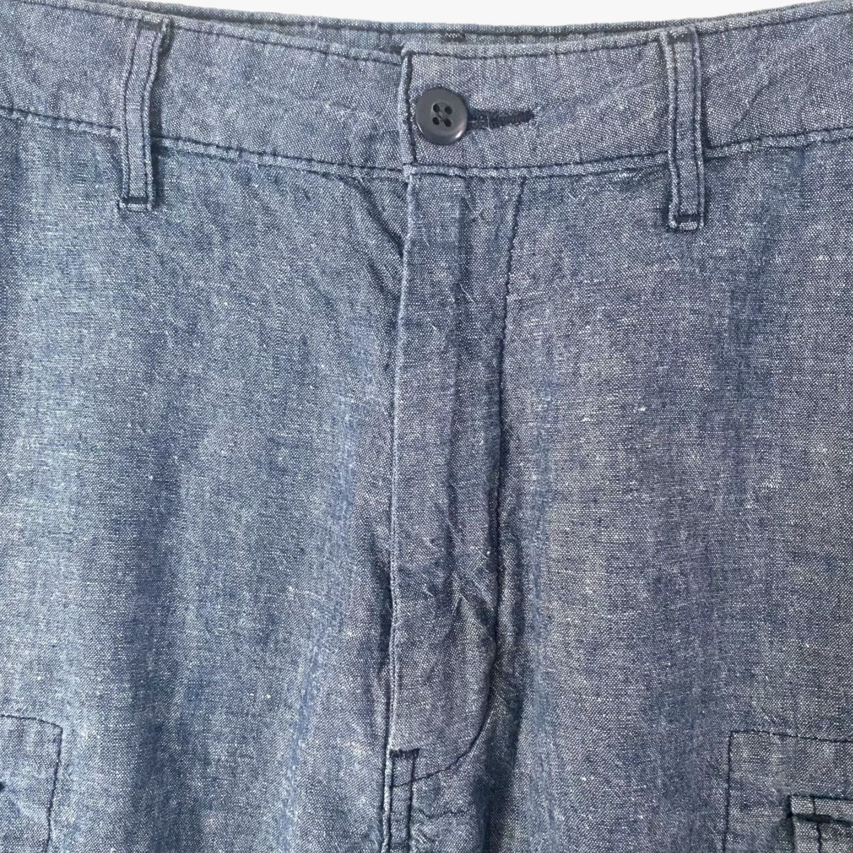 Levi's VINTAGE Levi's Carrier Cargo Shorts Mens 34 Blue Linen Blend Cargo Pocket 6-Pockets Outdoor Casual Shorts Mens Size US 34 / EU 50 - 5 Thumbnail