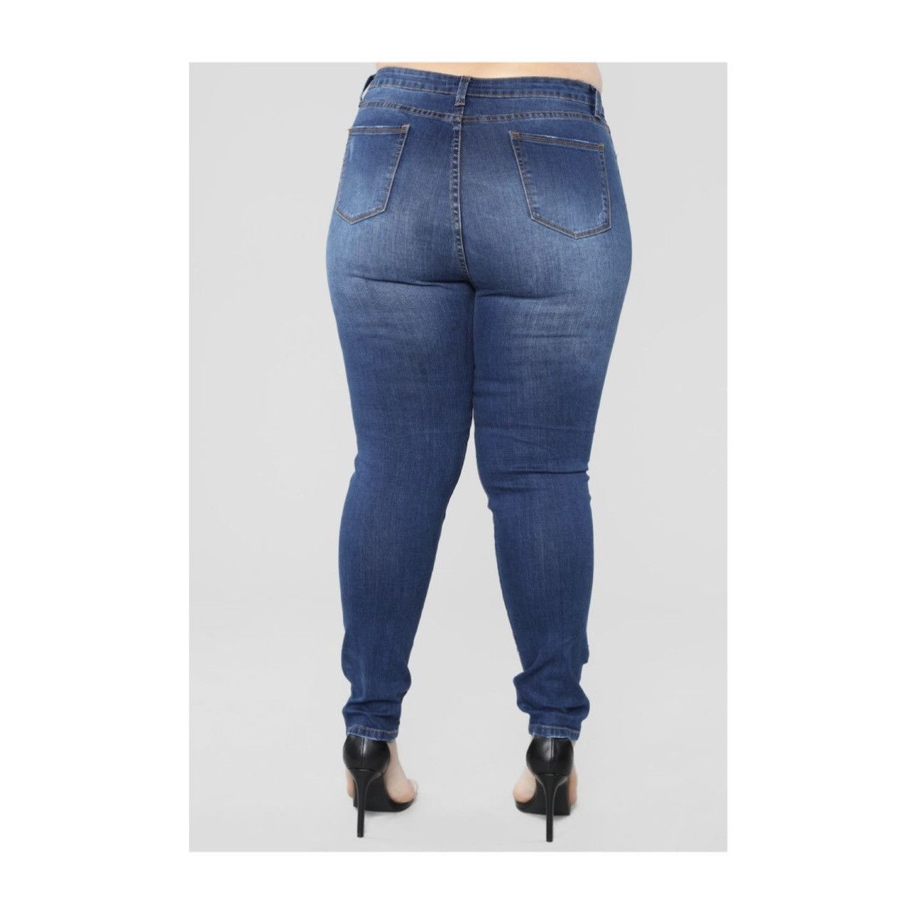 Fashion Nova Fashion Nova Hannah High Rise Jeans Dark Denim 2X Size 40" / US 18 - 8 Thumbnail