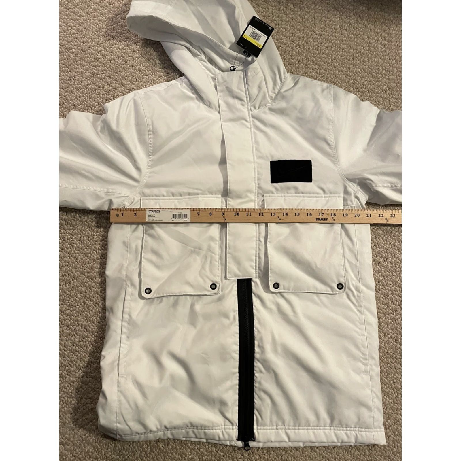 Nike Nike Basketball Jacket Mens Small White CK6771-121 Protect Therma Water Resistant Full Zip Hooded Pockets Wind-Resistant Moisture Wicking Size US S / EU 44-46 / 1 - 3 Thumbnail