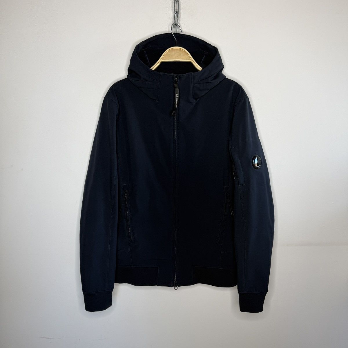 C.P. Company Cp Company Softshell Jacket Dark Navy Glass Logo Size US L / EU 52-54 / 3 - 1 Thumbnail