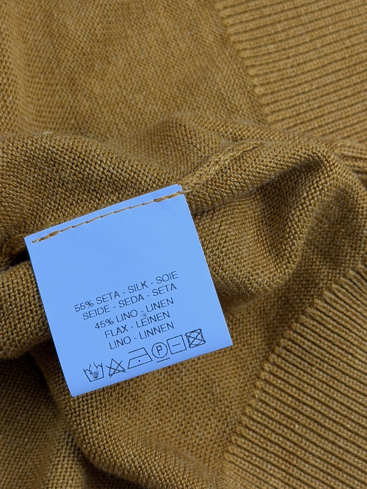 Daniele Fiesoli Daniele Fiesoli Crew Neck Sweater L Silk Linen Blend Mustard Size US L / EU 52-54 / 3 - 7 Thumbnail