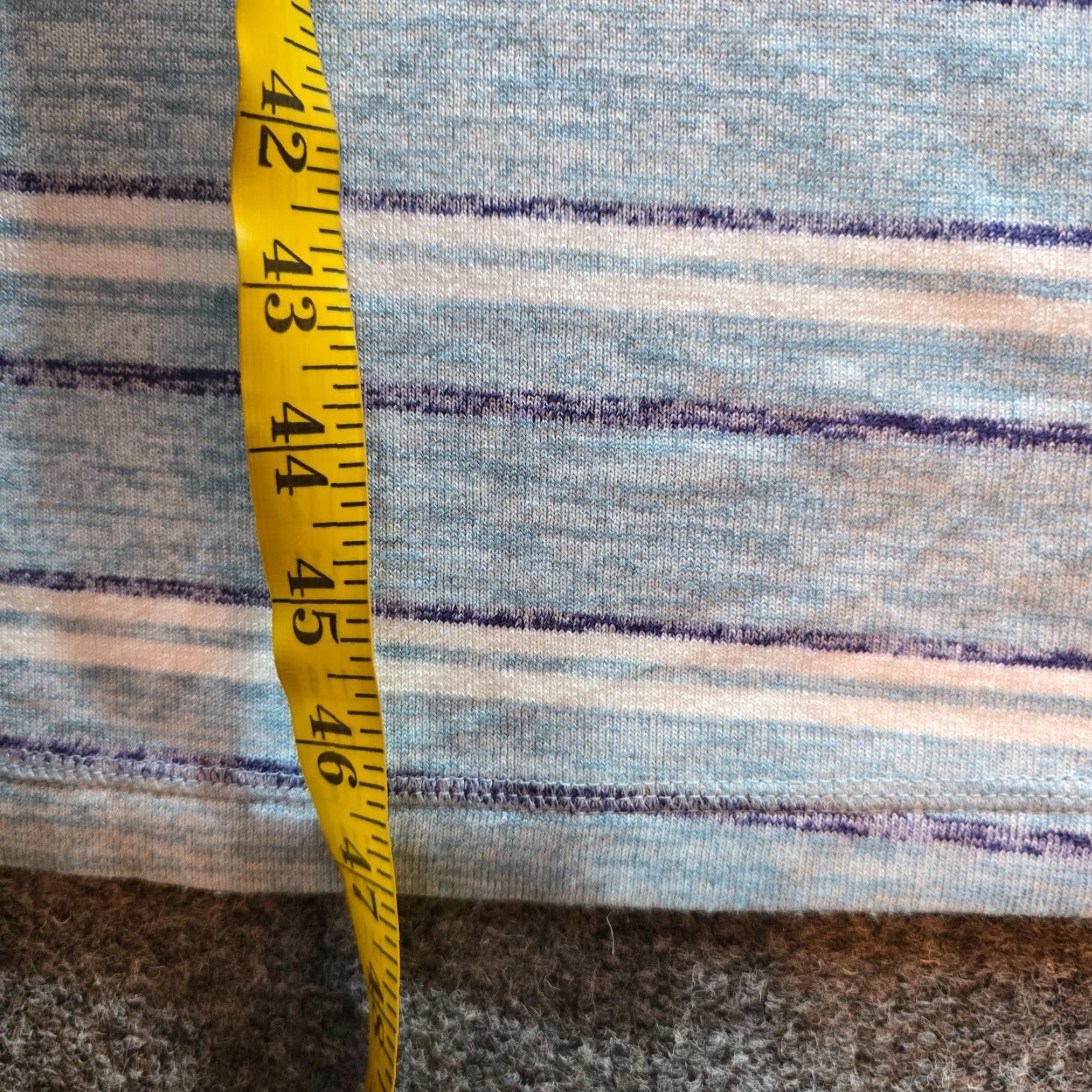 Talbots Talbots Dress Womens 2X Blue White Striped Sheath Knit Stretch Midi Casual Size XXL / US 16-18 / IT 52-54 - 6 Thumbnail