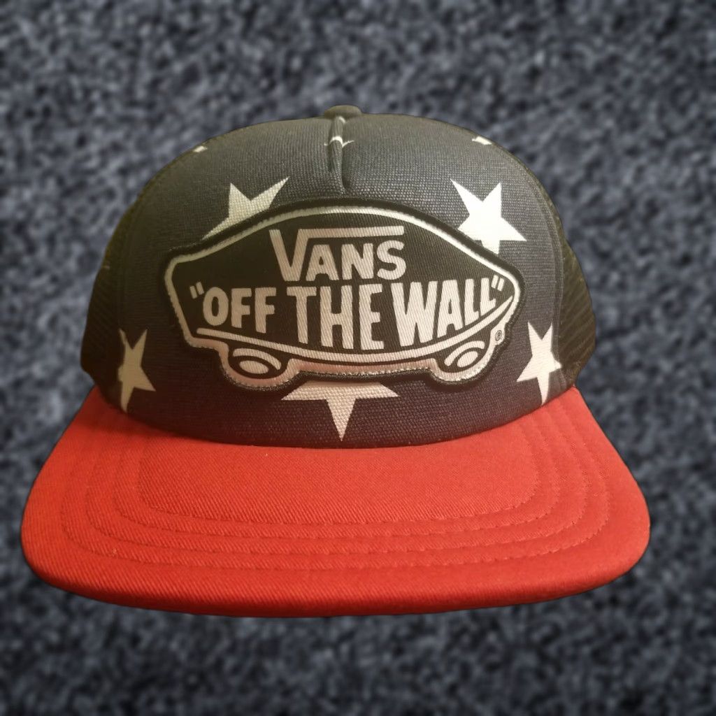 Vans VANS Trucker Hat USA Flag STARS AMERICA Snapback Dad Cap 4th of July Men Adjustable Black Size ONE SIZE - 1 Thumbnail