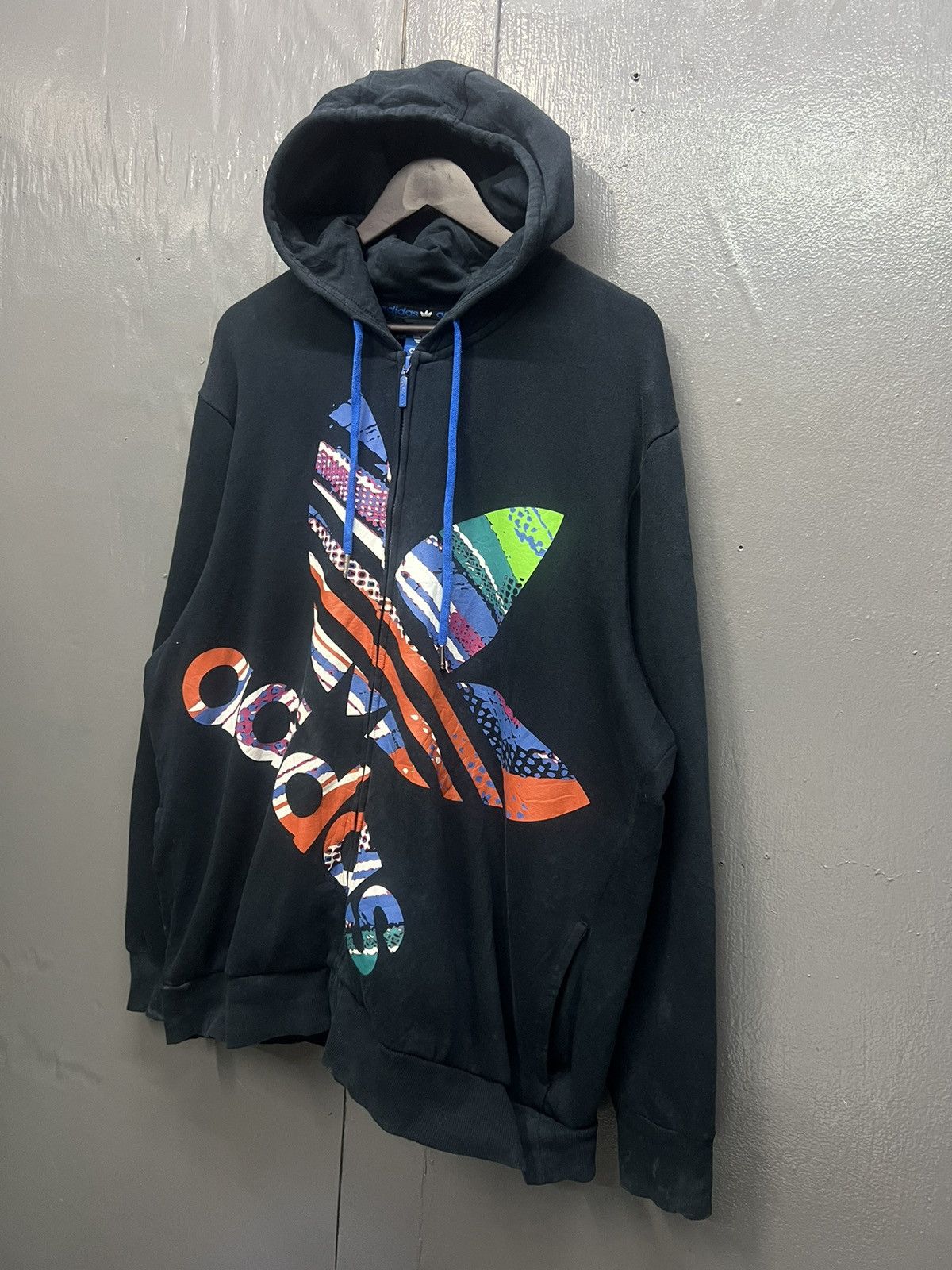 Vintage Adidas Big Logo Hoodies Size US XXL / EU 58 / 5 - 6 Thumbnail