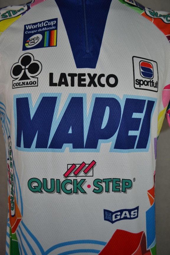 Vintage Vintage Sportful Mapei Quick-Step Latexco 1999 Cycling Shirt Size US M / EU 48-50 / 2 - 8 Thumbnail