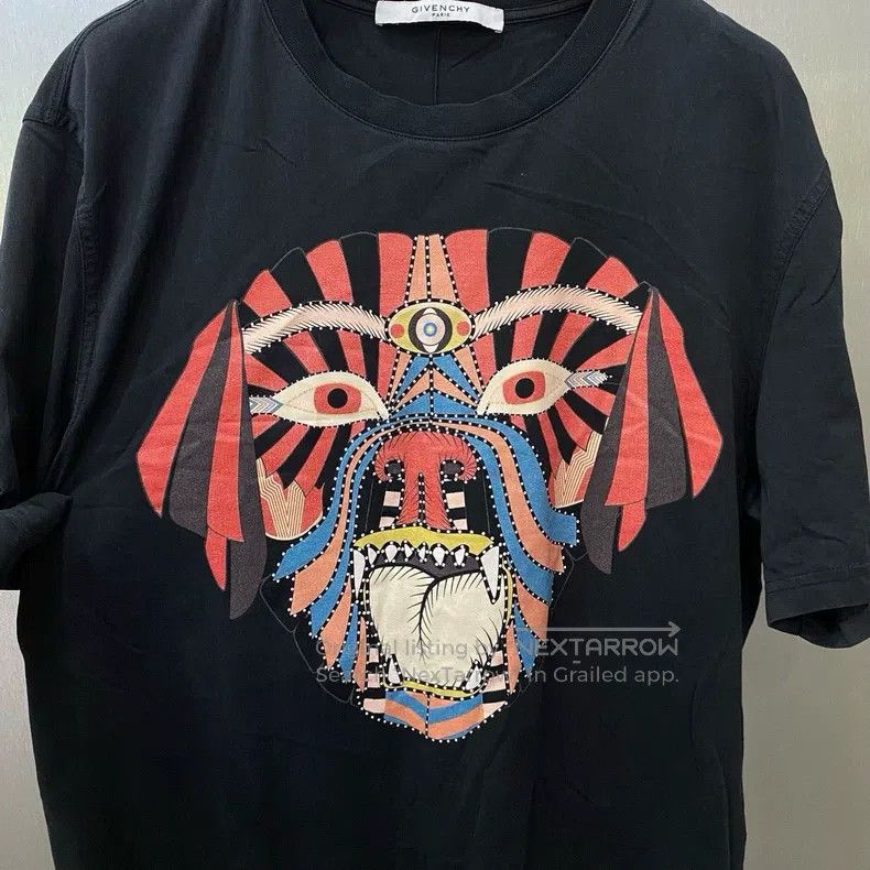 Givenchy Givenchy Zhang Baiqi's T-Shirt, Black Cool Dog Head Patter Size US M / EU 48-50 / 2 - 6 Thumbnail