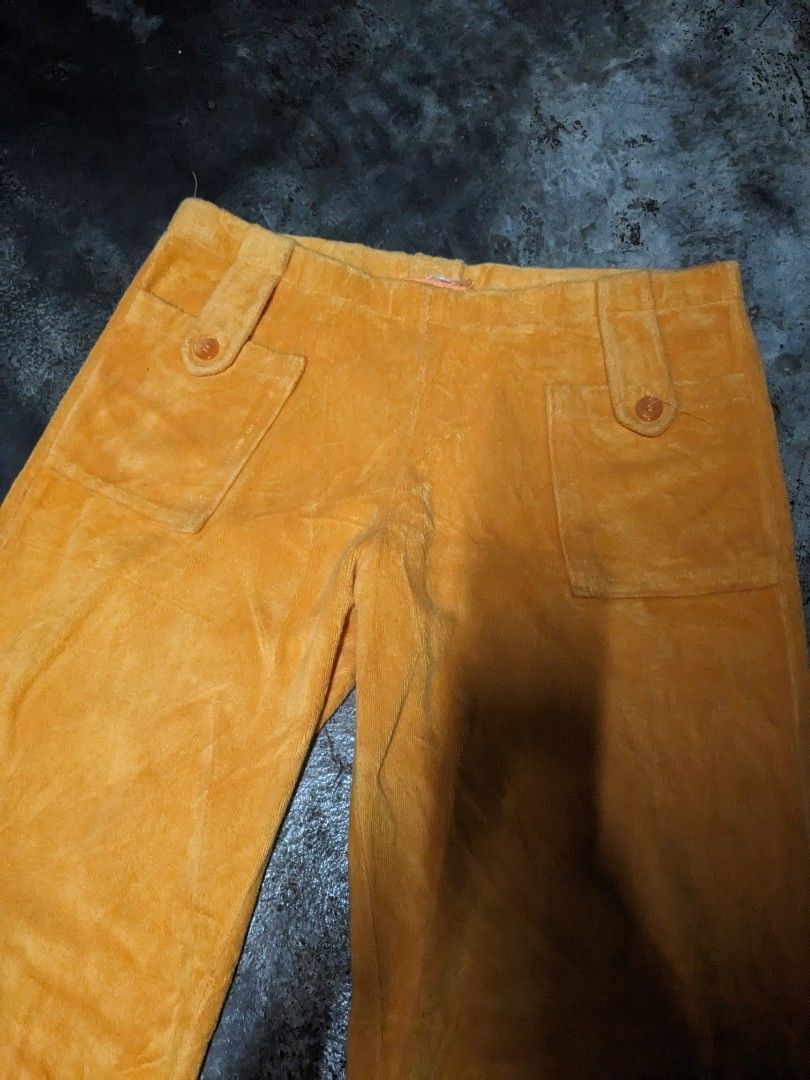 Juicy Couture × Vintage Vintage 90s Juicy Couture Velour Orange Pants Made in USA Size 27" / US 4 / IT 40 - 6 Thumbnail