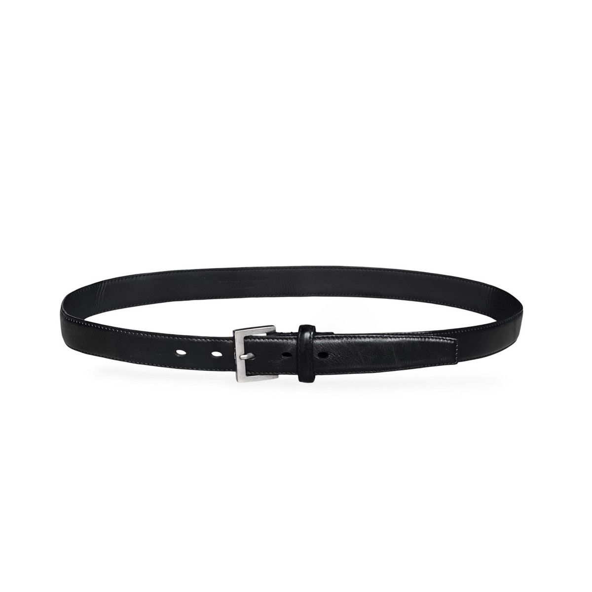 Saint Laurent Paris square buckle leather belt black ysl
