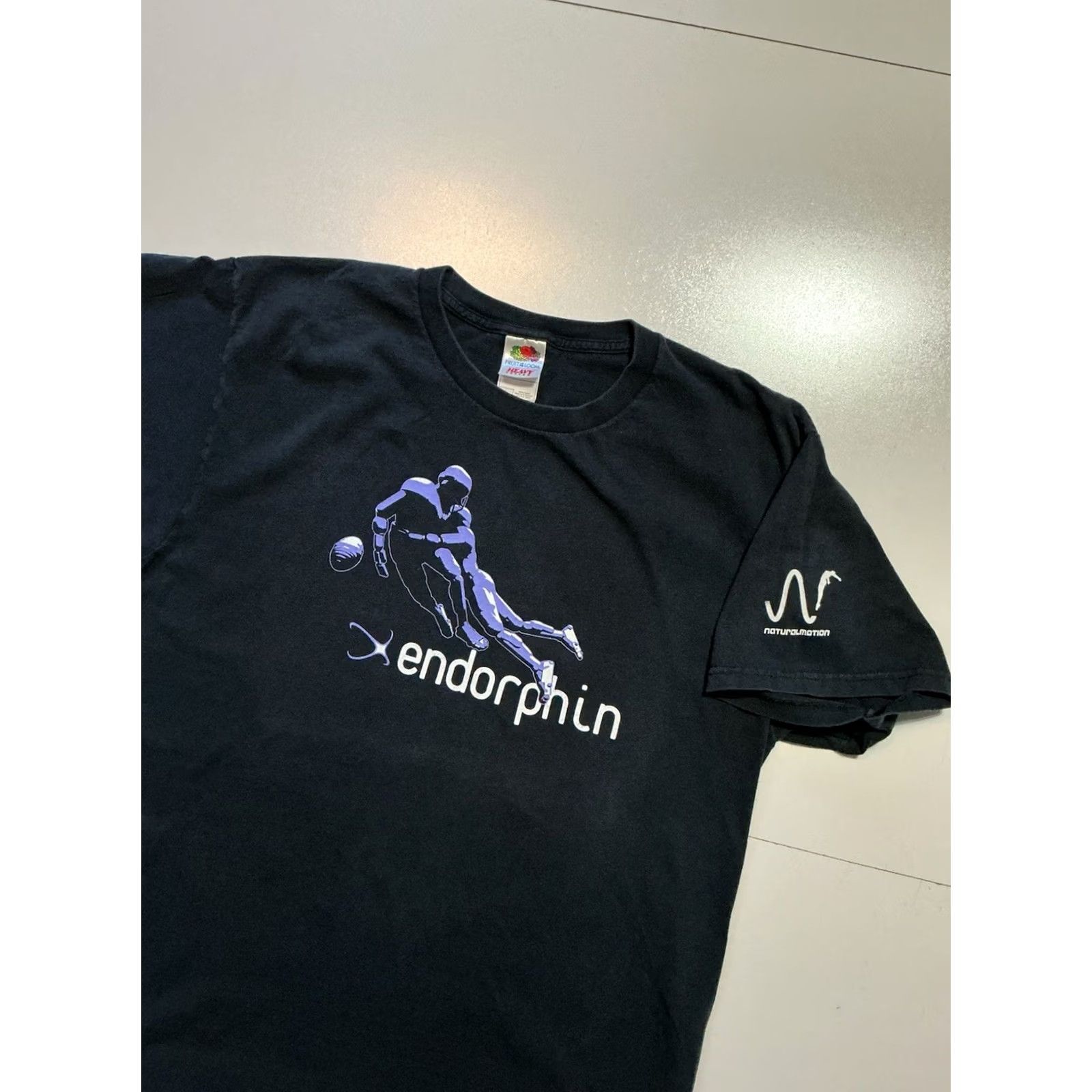 Fruit Of The Loom VINTAGE Endorphin NaturalMotion 3D Animation Motion Software Graphic T-Shirt LG Black Men's Shirt Football Size US L / EU 52-54 / 3 - 4 Thumbnail