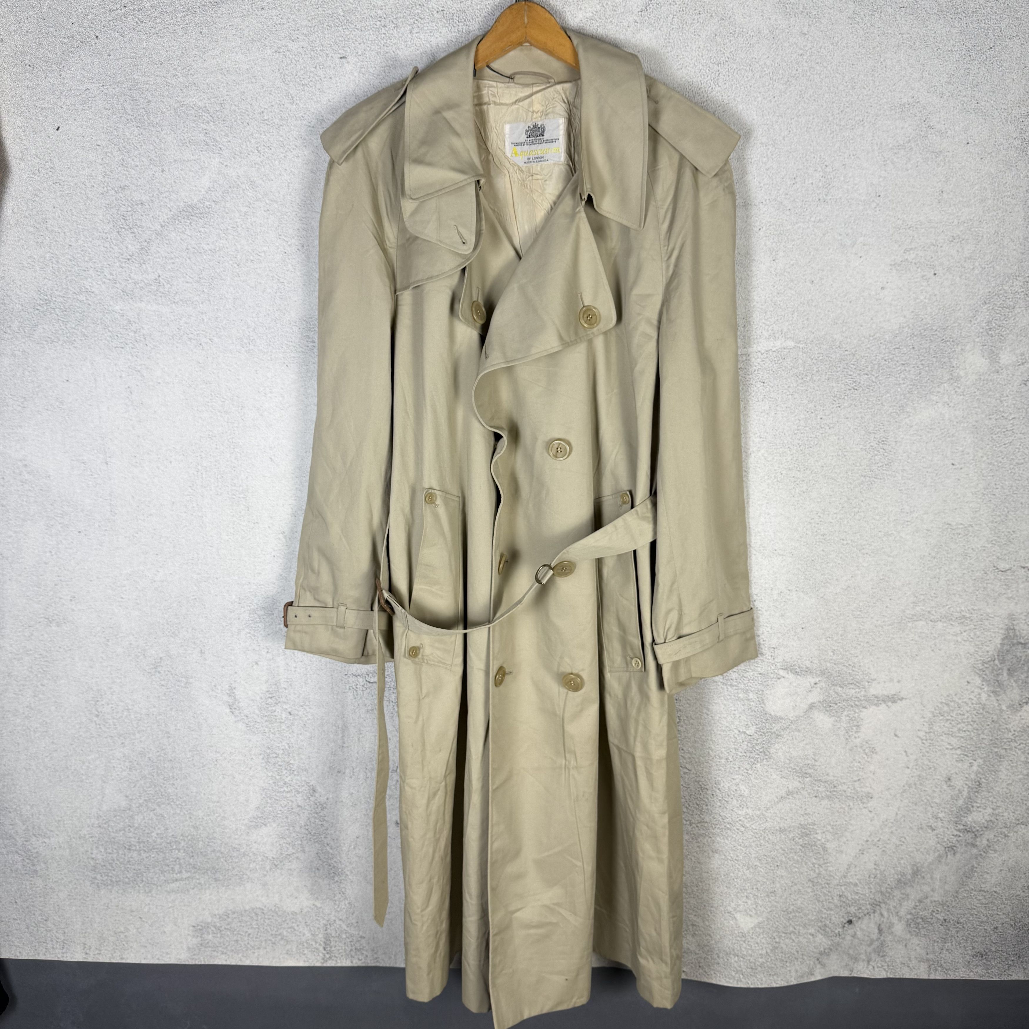 Aquascutum AQUASCUTUM TWEED BALMACAAN RAGLAN SLEEVE BELTED COAT 
