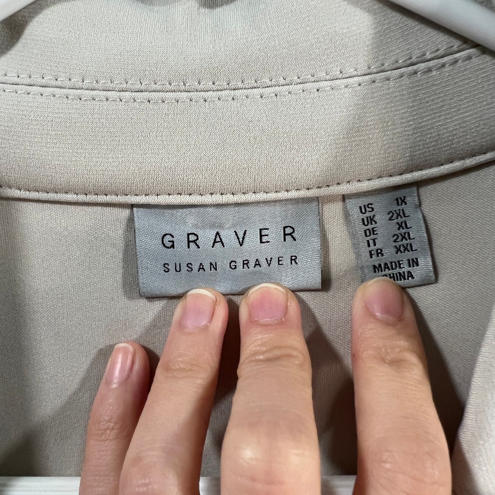 Other GRAVER Susan Graver LK Fusion 3/4 Slv Cutaway Hem Blazer Size XL / US 12-14 / IT 48-50 - 3 Thumbnail
