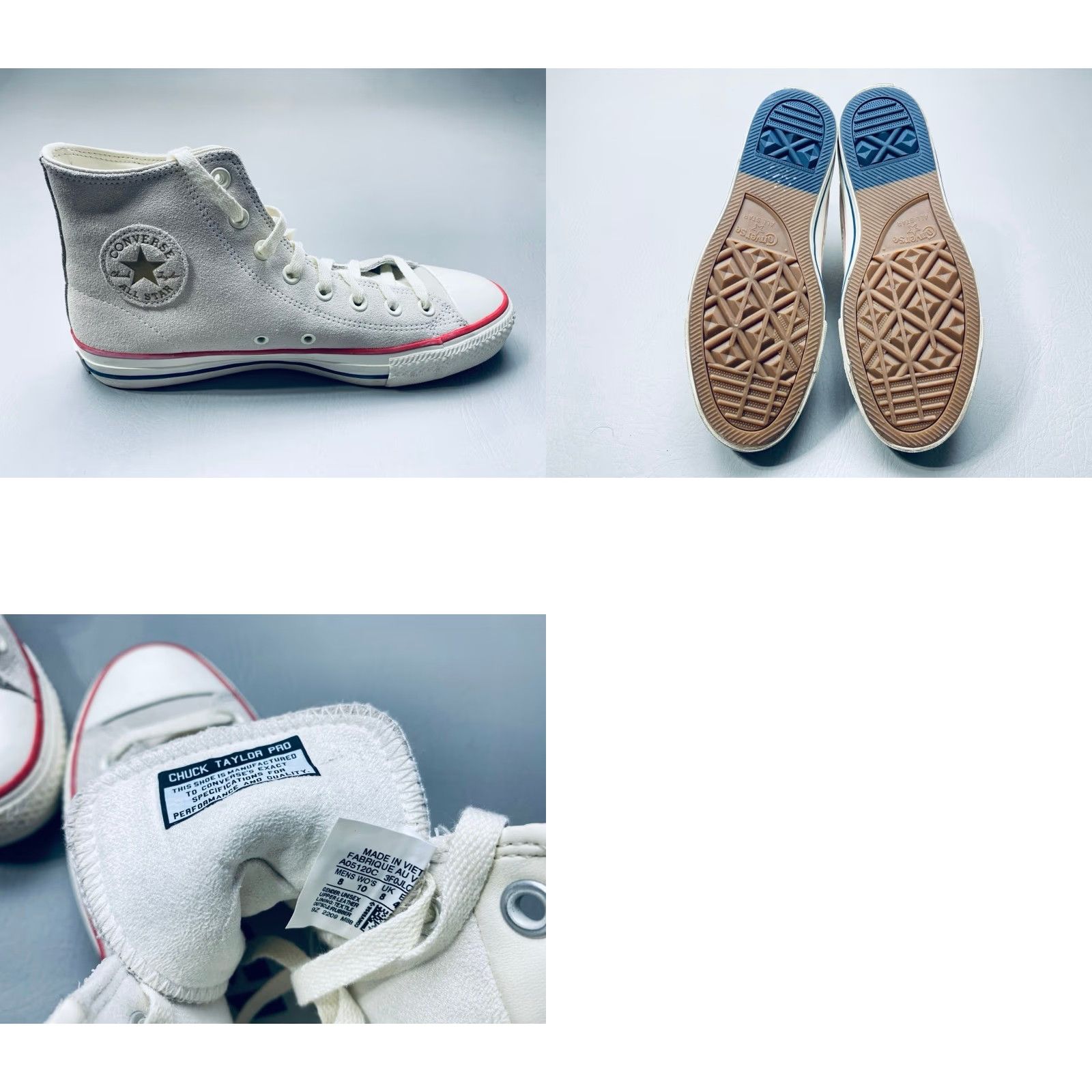 Converse Converse Chuck Taylor All Star Pro Gray Suede High Top Skate Shoes Sz 8M/10W Mens Sneaker Size US M / EU 48-50 / 2 - 8 Thumbnail