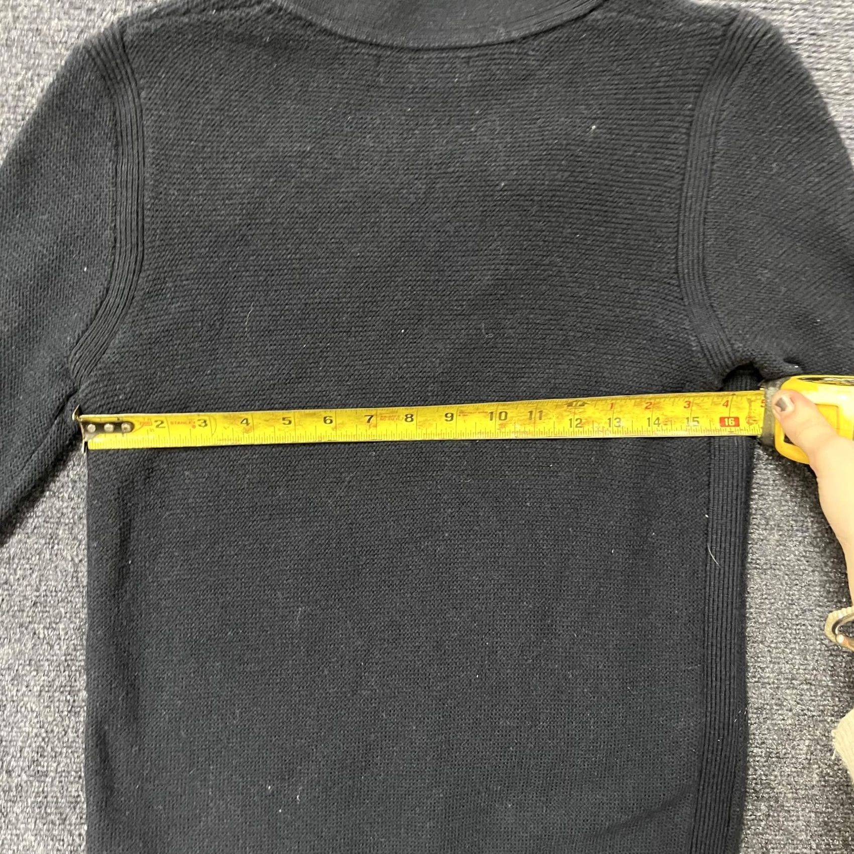 Banana Republic Banana Republic Sweater Womens Medium Black Lace Up V-Neck Merino Knit Pullover Knitwear Size M / US 6-8 / IT 42-44 - 4 Thumbnail