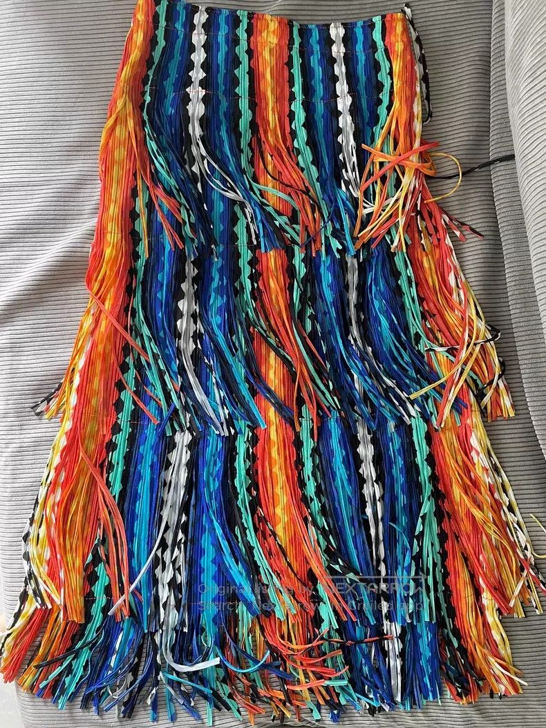 Issey Miyake Issey Miyake Colorful Fringe Skirt Size 25" / US 0 / IT 36 - 4 Thumbnail