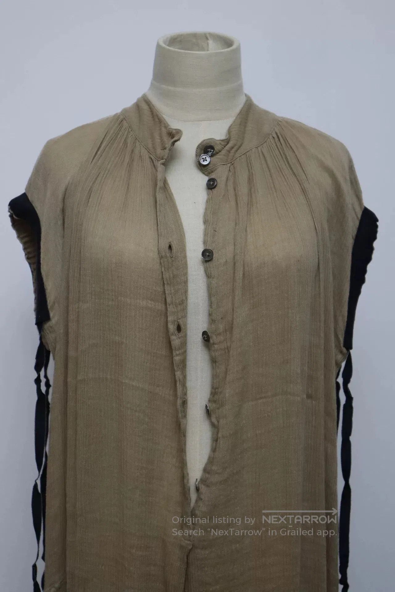Ann Demeulemeester Ann Demeulemeester Bamboo Cotton Sleeveless Dress. Size S / US 4 / IT 40 - 2 Thumbnail