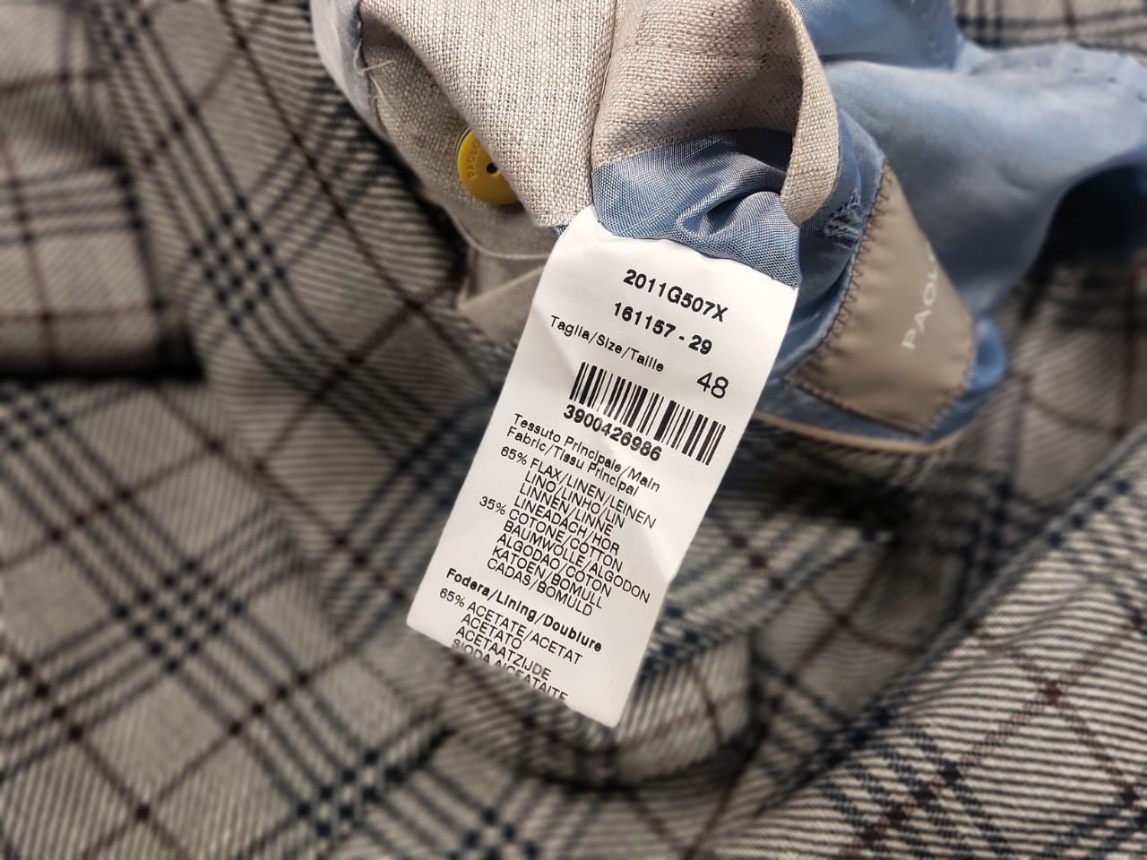 Paoloni Paoloni Italy Design classic light checked Blazer jacket Size US M / EU 48-50 / 2 - 17 Thumbnail