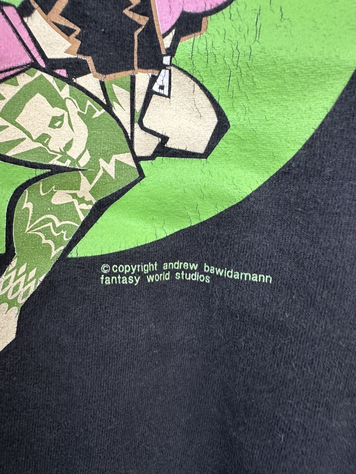 Vintage Vintage 90s Andrew Bawidamann Fantasy World Studios Art Tee Size US XL / EU 56 / 4 - 3 Thumbnail