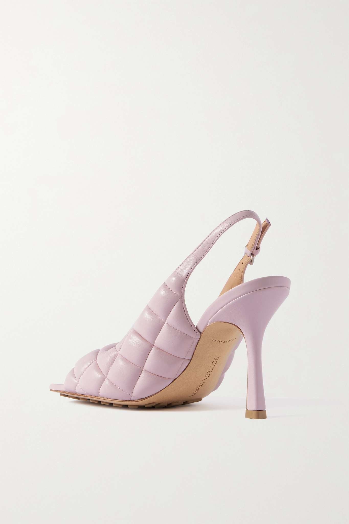 Bottega Veneta o1bcso1str0225 Padded Slingback Sandals in Light Pink Size US 8 / IT 38 - 3 Thumbnail