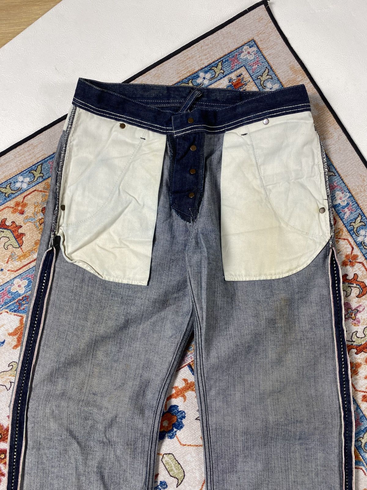 Japanese Brand One gravity selvedge carpenter jeans Size US 32 / EU 48 - 16 Thumbnail