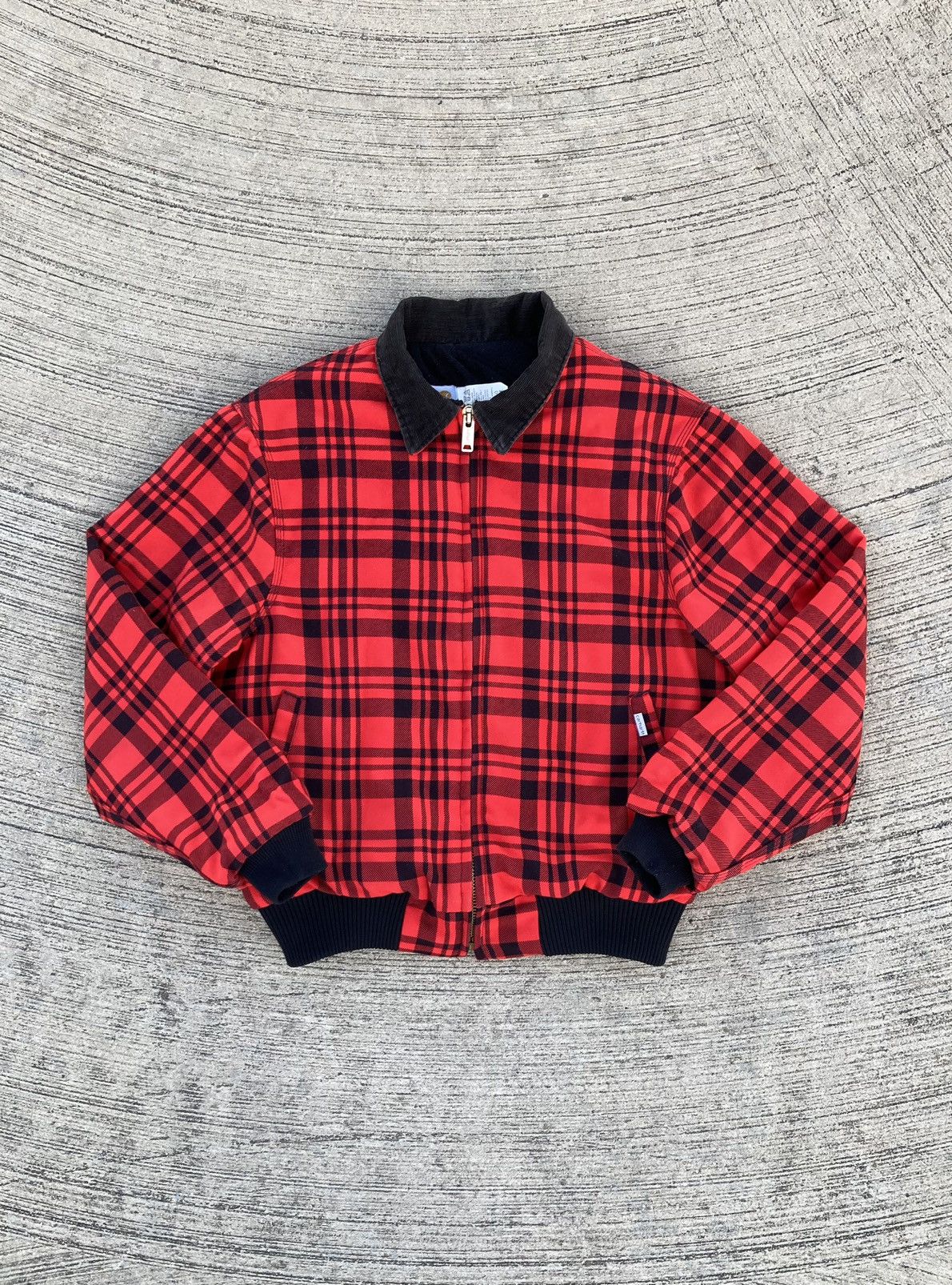 image of Red Plaid Santa Fe Jacket Red Carhartt Jacket Jqw60, Men's (Size Large)