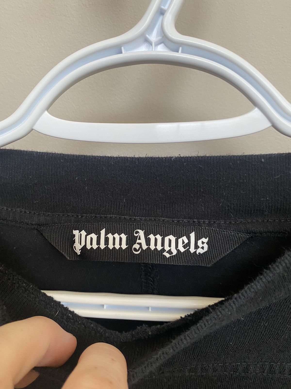 Designer × Palm Angels PALM ANGELS LONG SLEEVE BURNING LOGO OVER TEE Size US XL / EU 56 / 4 - 3 Thumbnail
