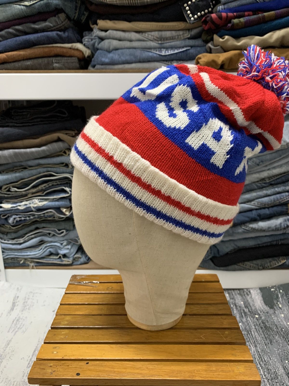 Vintage Vintage Usa Logo Beanie Hat Snow Cap Size ONE SIZE - 3 Thumbnail