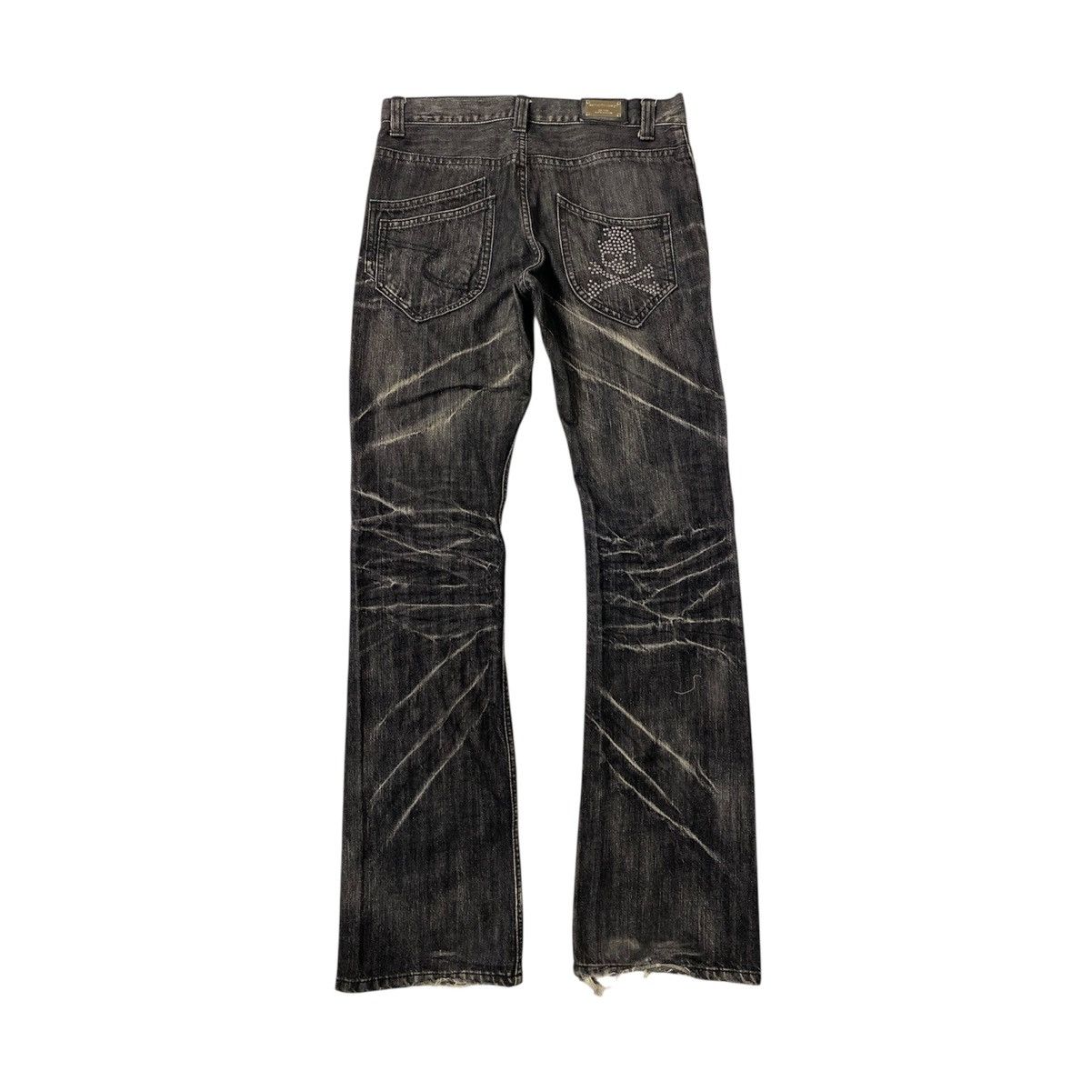 パンツ 00s archive Johnnywolf flare denim pants Japanese Brand sick johnny wolf wax stone washed jeans skinny