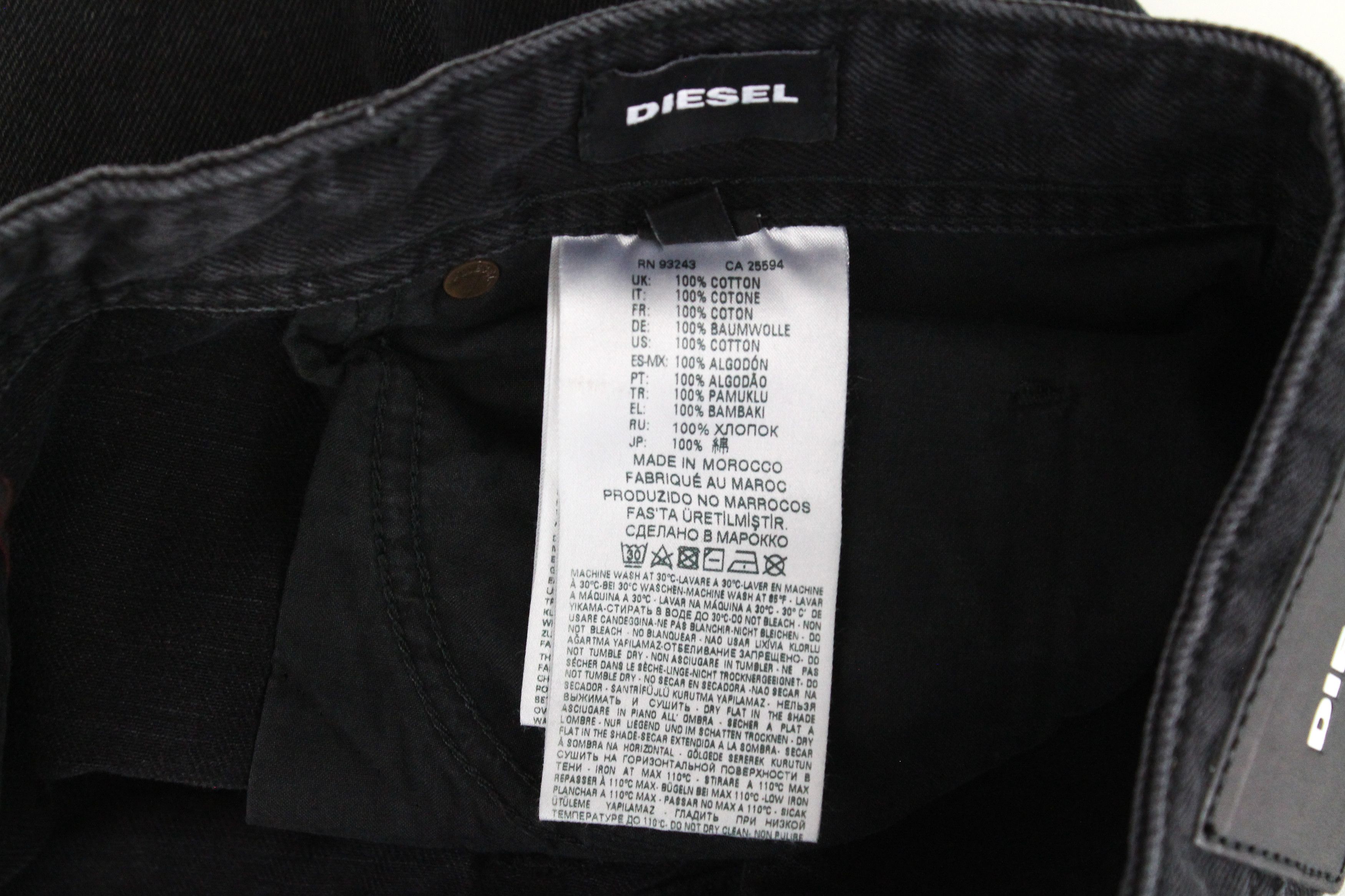 Diesel D-WILLOH 084TN W29 Summer Black Cotton Denim Shorts 84122 Size US 29 - 7 Thumbnail