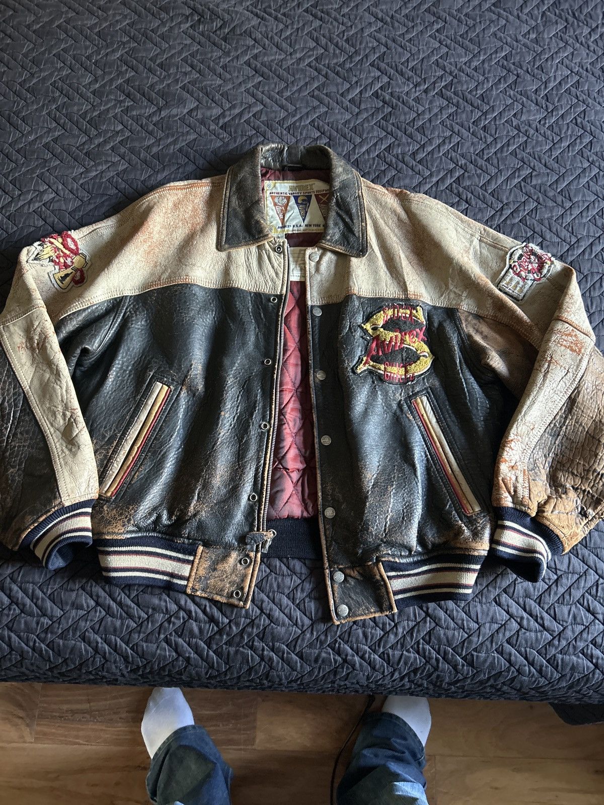 Avirex Avirex sioux chiefs leather jacket Size US M / EU 48-50 / 2 - 3 Thumbnail