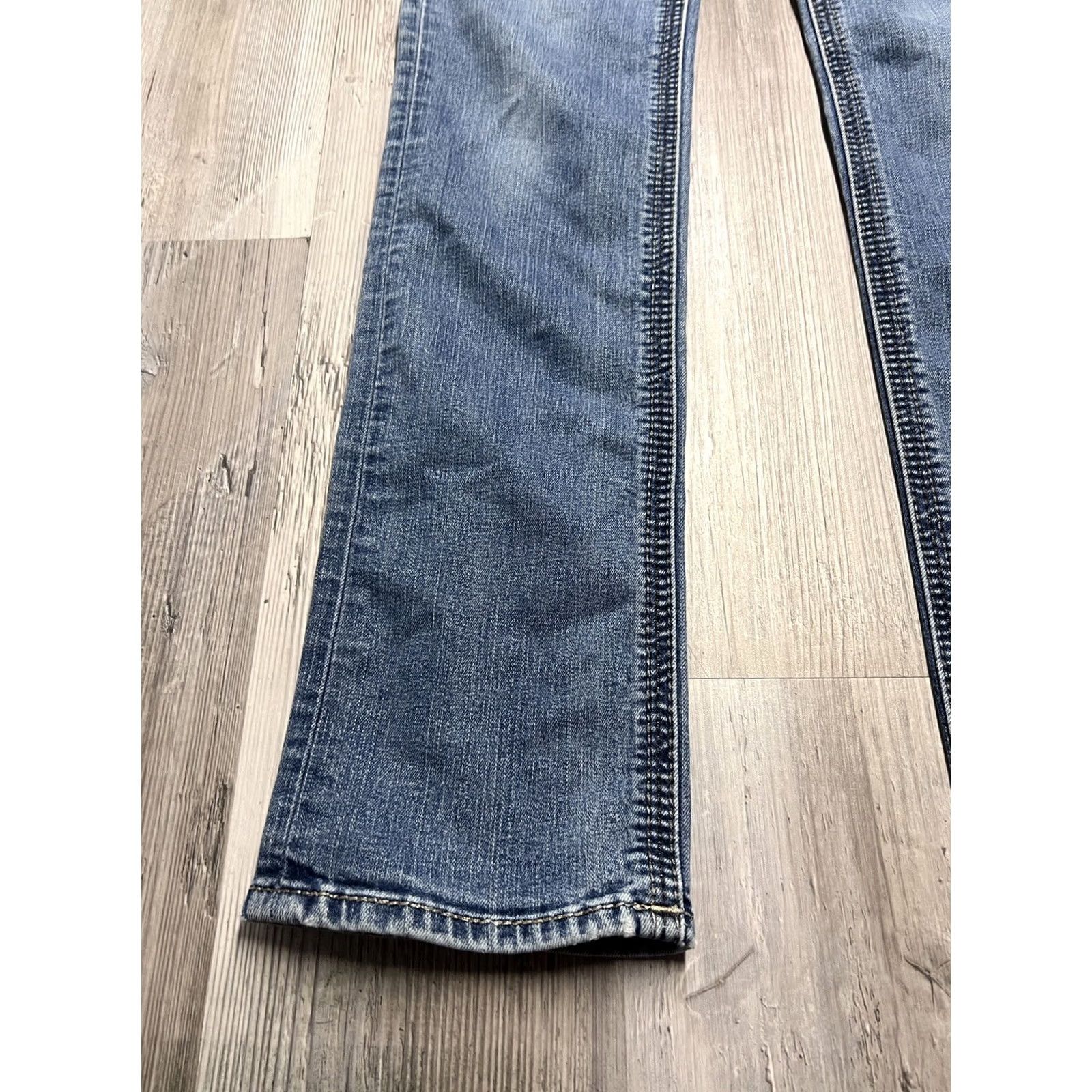 Vintage Rock Revival Jeans Womens Size 28 Sherry Straight Embroidered Pocket Denim Blue 5-Pocket Regular Rise Mid Vintage No Mens Womens Boys Girls Size 28" / US 6 / IT 42 - 4 Thumbnail