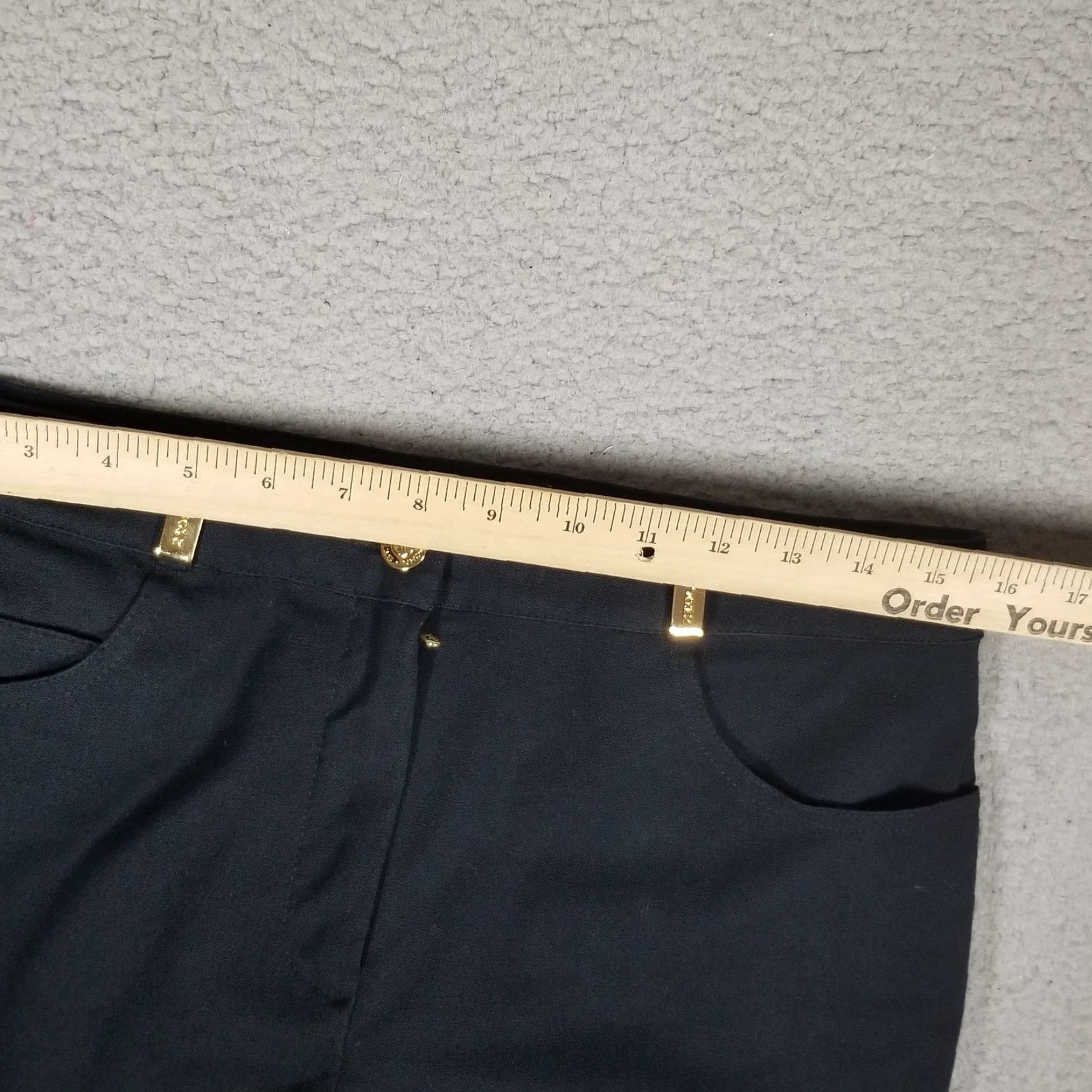 Vintage St John Sport Women's Pants Size 10 Black Cotton Spandex Straight Leg Workwear Casual Size 32" / US 10 / IT 46 - 3 Thumbnail