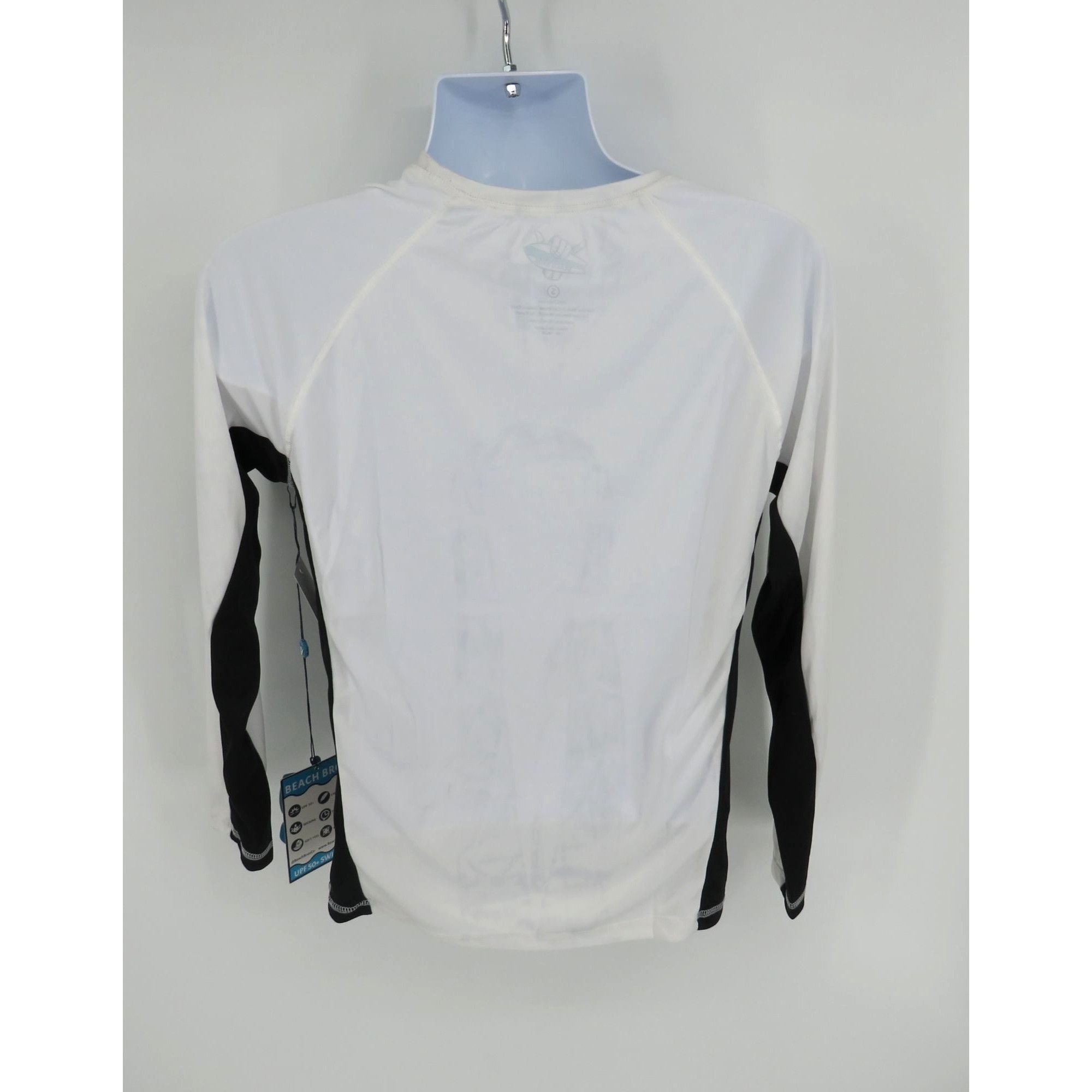 Other Beach Bros UPF 50+ Swim Tee White & Black Long Sleeve Small Size US S / EU 44-46 / 1 - 6 Thumbnail