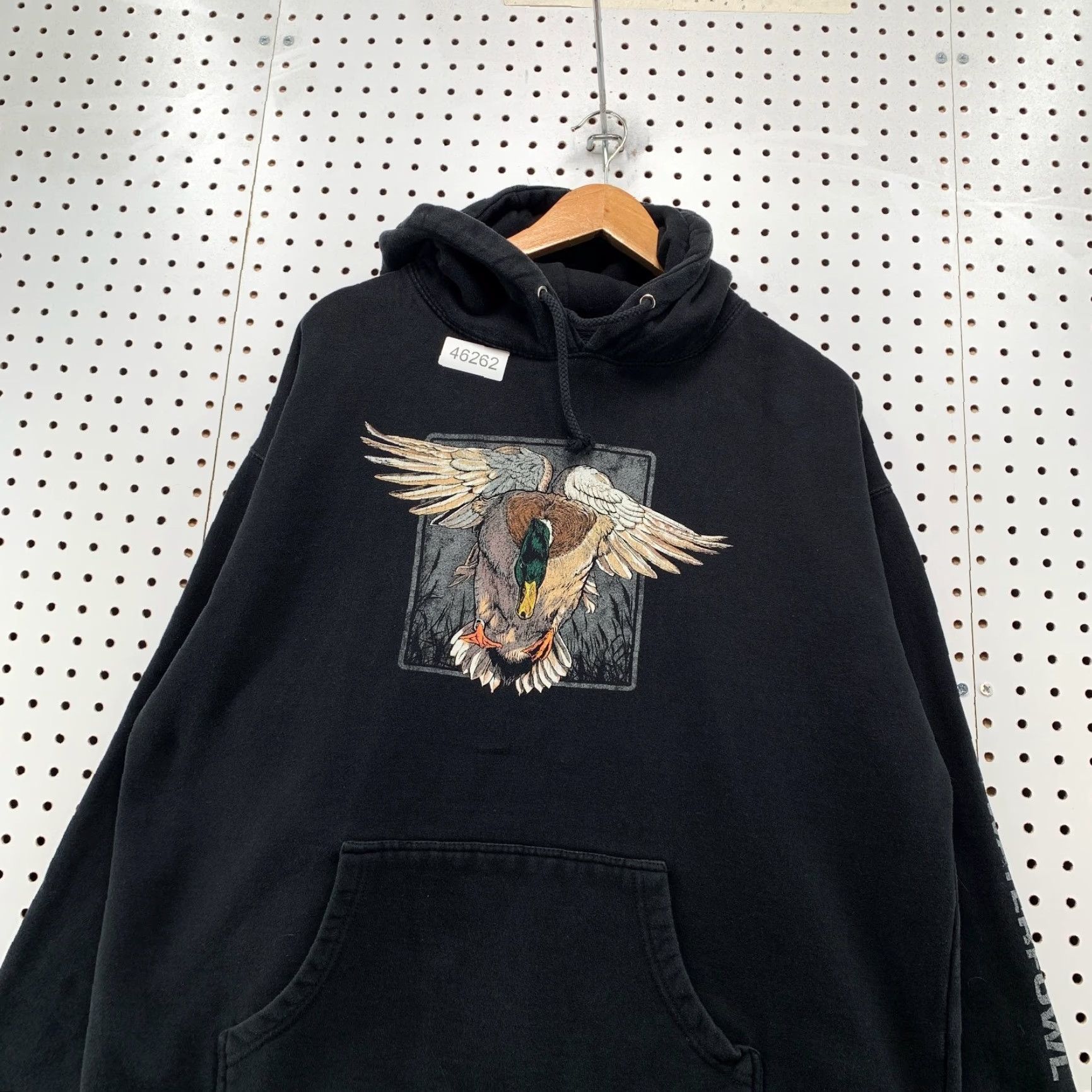 Vintage VINTAGE Dux Waterfowl Hoodie Sweatshirt Mens XL Black Duck Mallard Outdoor Fleece Size US XL / EU 56 / 4 - 4 Thumbnail