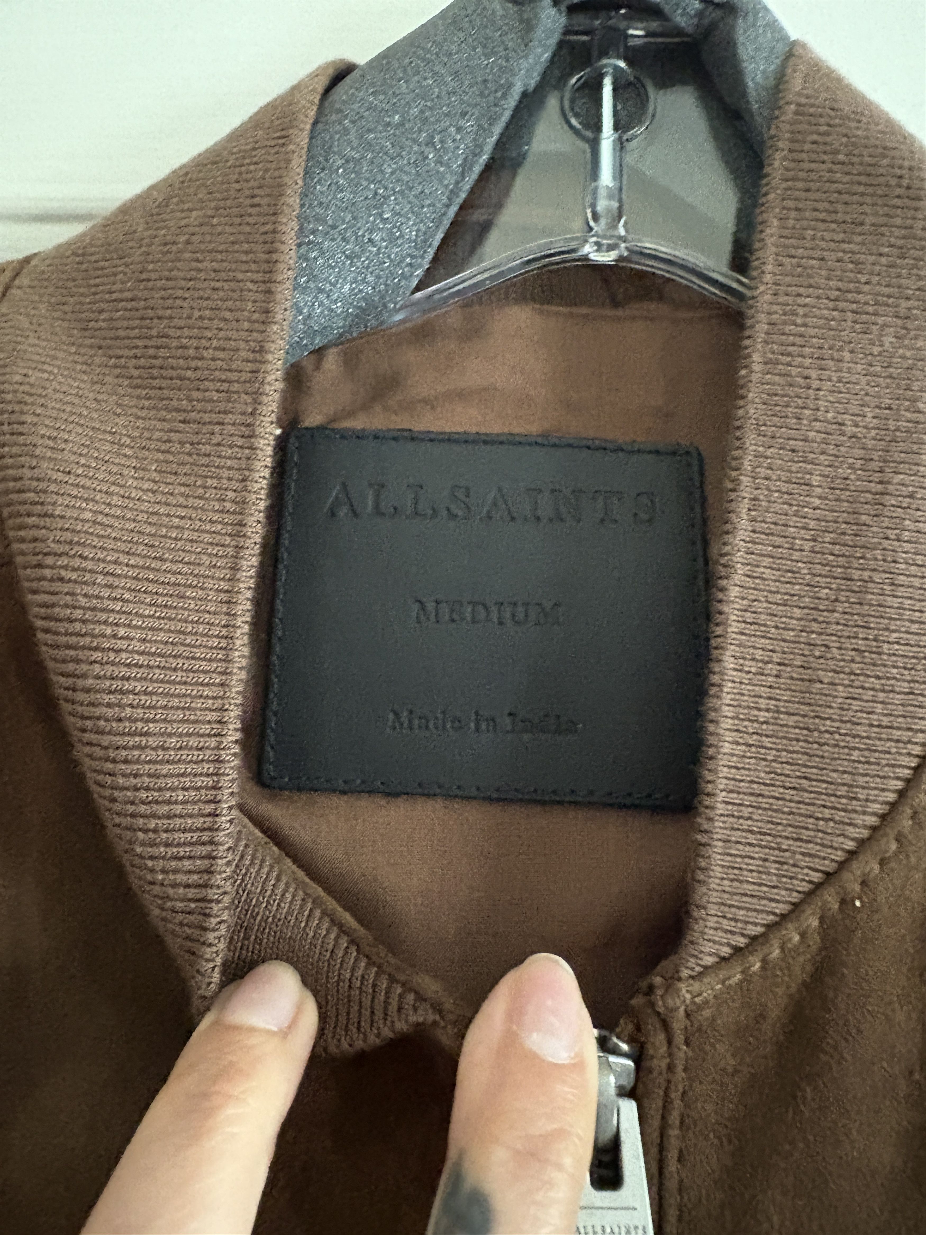 Allsaints ALLSAINTS Kemble Suede Brown Camel Bomber Jacket Coat M Size US M / EU 48-50 / 2 - 6 Thumbnail