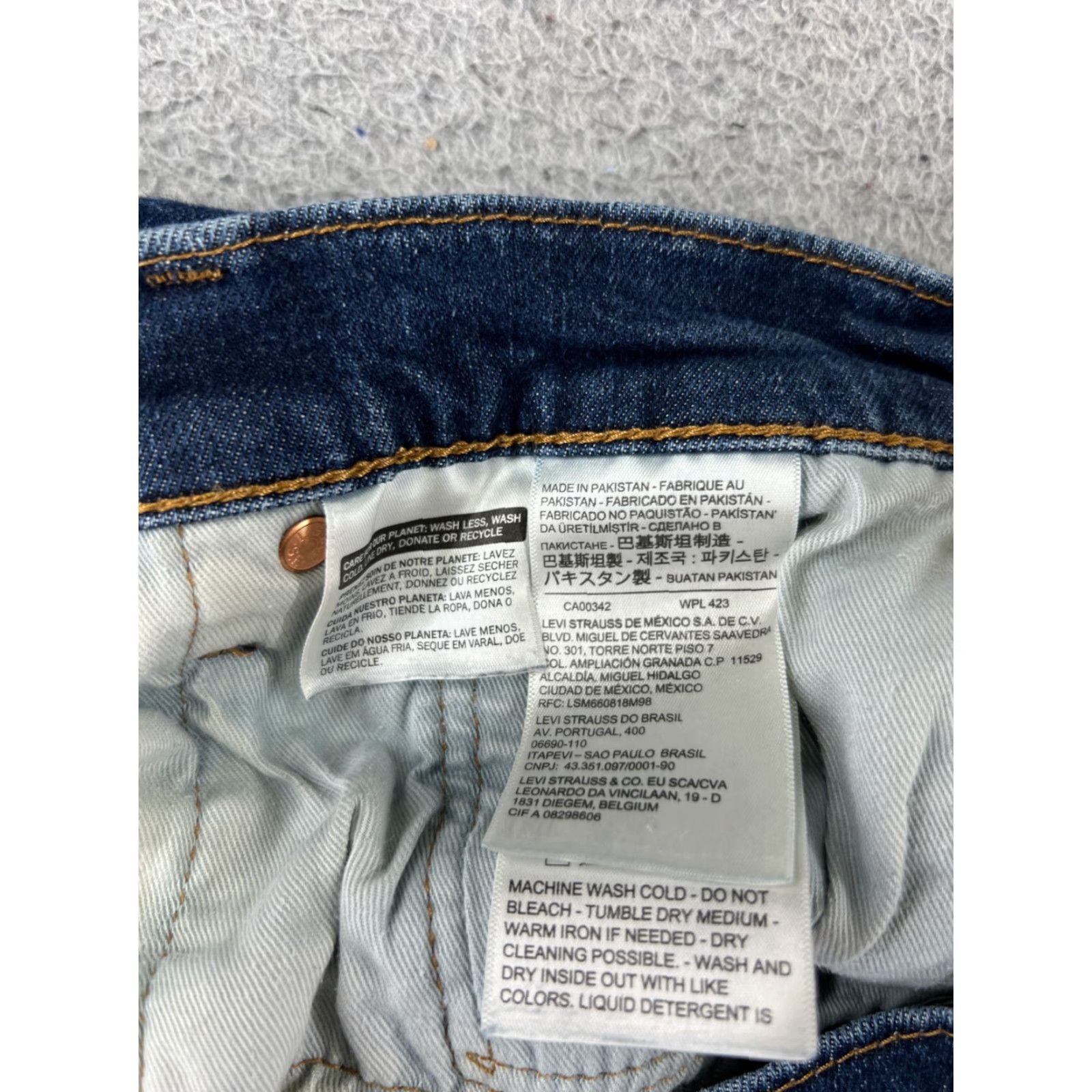 Levi's Levi's 511 Jeans Denim Blue 34 Regular Slim Straight 5-Pocket Cotton Blend Dark Vintage No Size US 34 / EU 50 - 7 Thumbnail