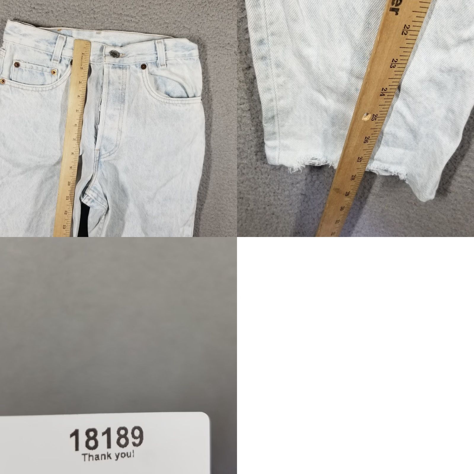 Levi's VINTAGE Levi's 701 Student Jeans 28x32 Button Fly Light Acid Wash Classic Straight Mid Rise Made in USA Mens Size US 28 / EU 44 - 8 Thumbnail
