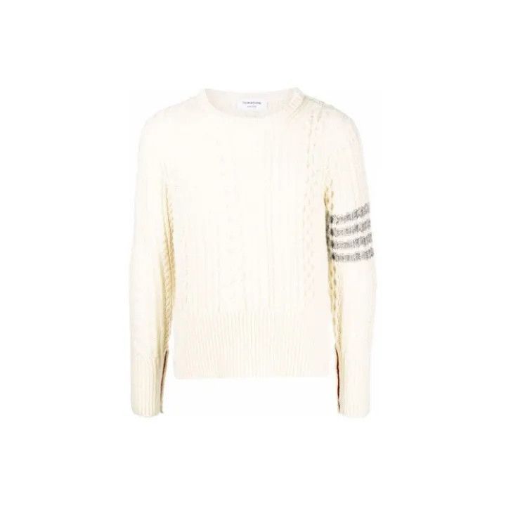 Thom Browne Thom Browne Beige Wool Sweater for Men -2507 Size US M / EU 48-50 / 2 - 7 Thumbnail