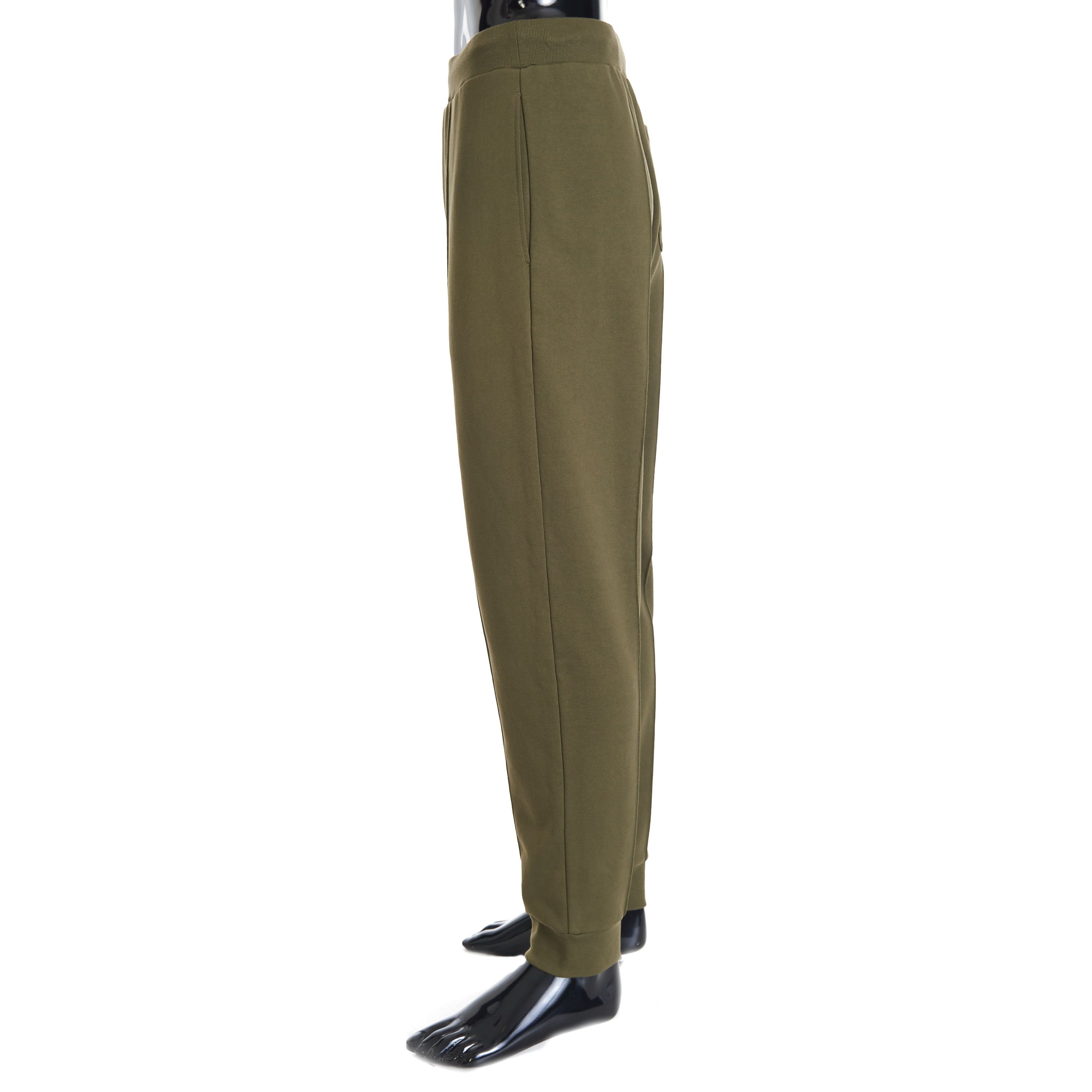 Berluti Jogging Trousers With Embroidered Logo In Khaki Green Cotton Size US 32 / EU 48 - 3 Thumbnail