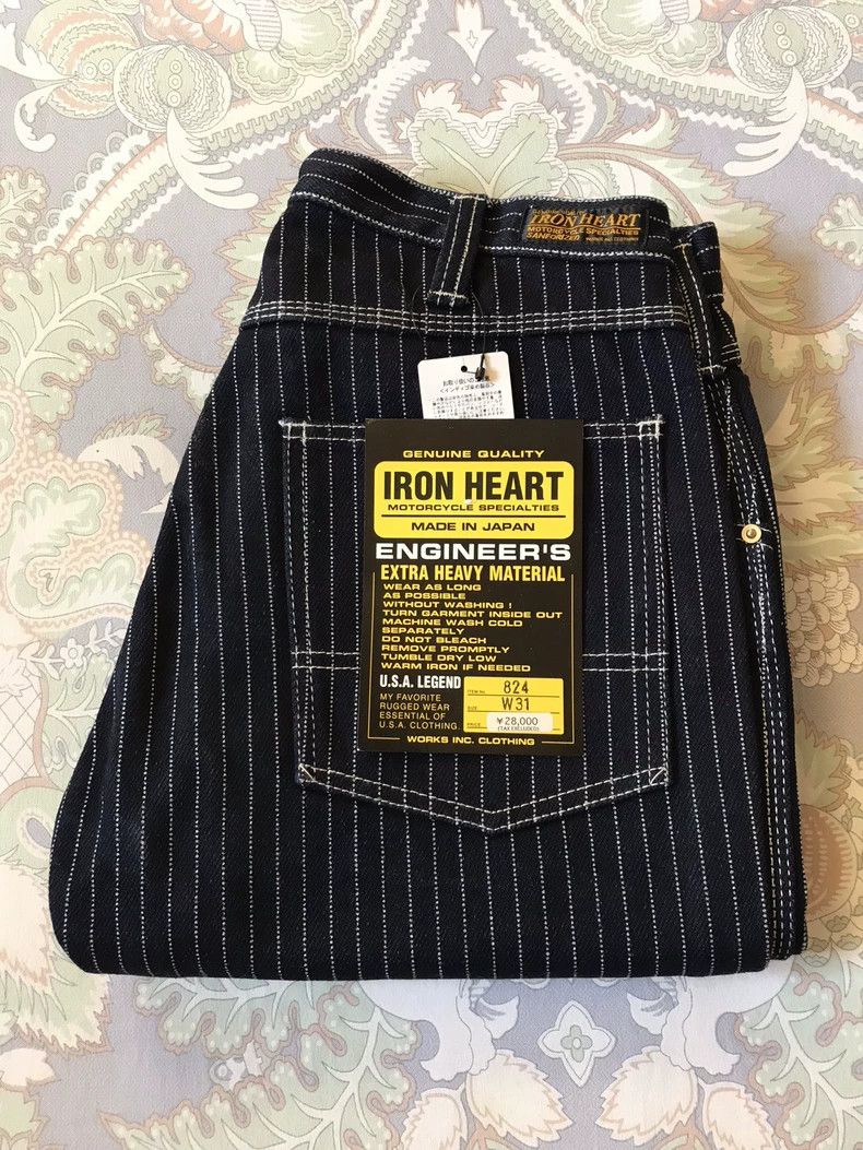 Iron Heart Iron heart 21oz Wabash dyed striped heavyweight 