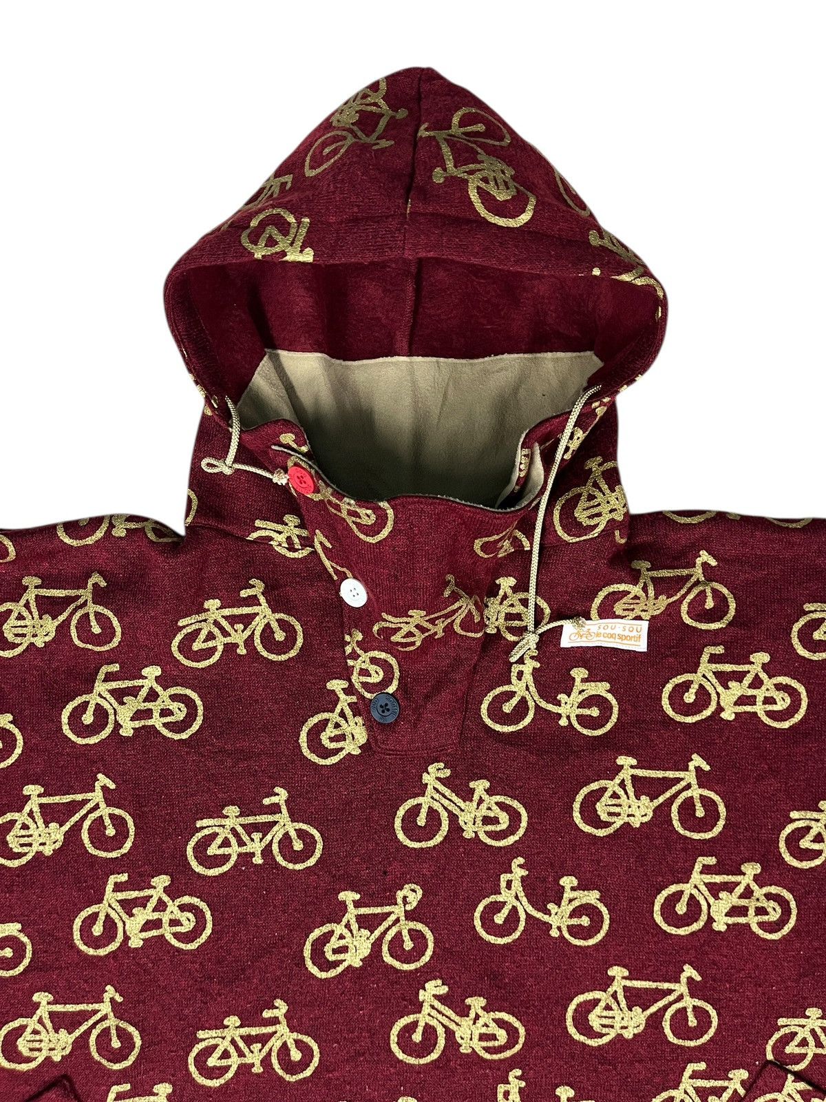 Le Coq Sportif × SOU SOU × Vintage Le Coq Sportif x Sou Sou Kyoto Made in Japan Poncho Size US L / EU 52-54 / 3 - 3 Thumbnail