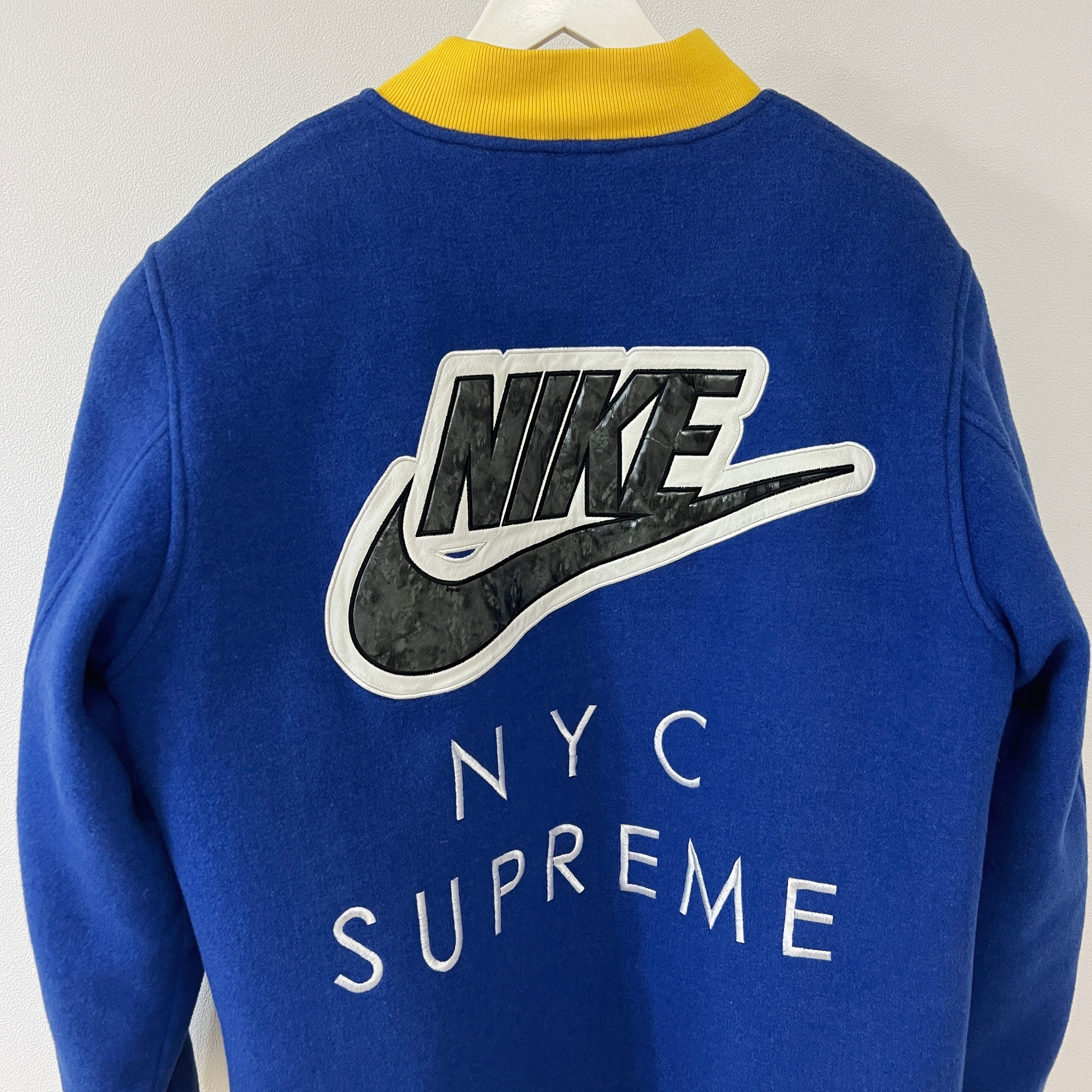 Nike × Supreme Supreme Nike SB Varsity Jacket Blue 2007 Size US XL / EU 56 / 4 - 4 Thumbnail