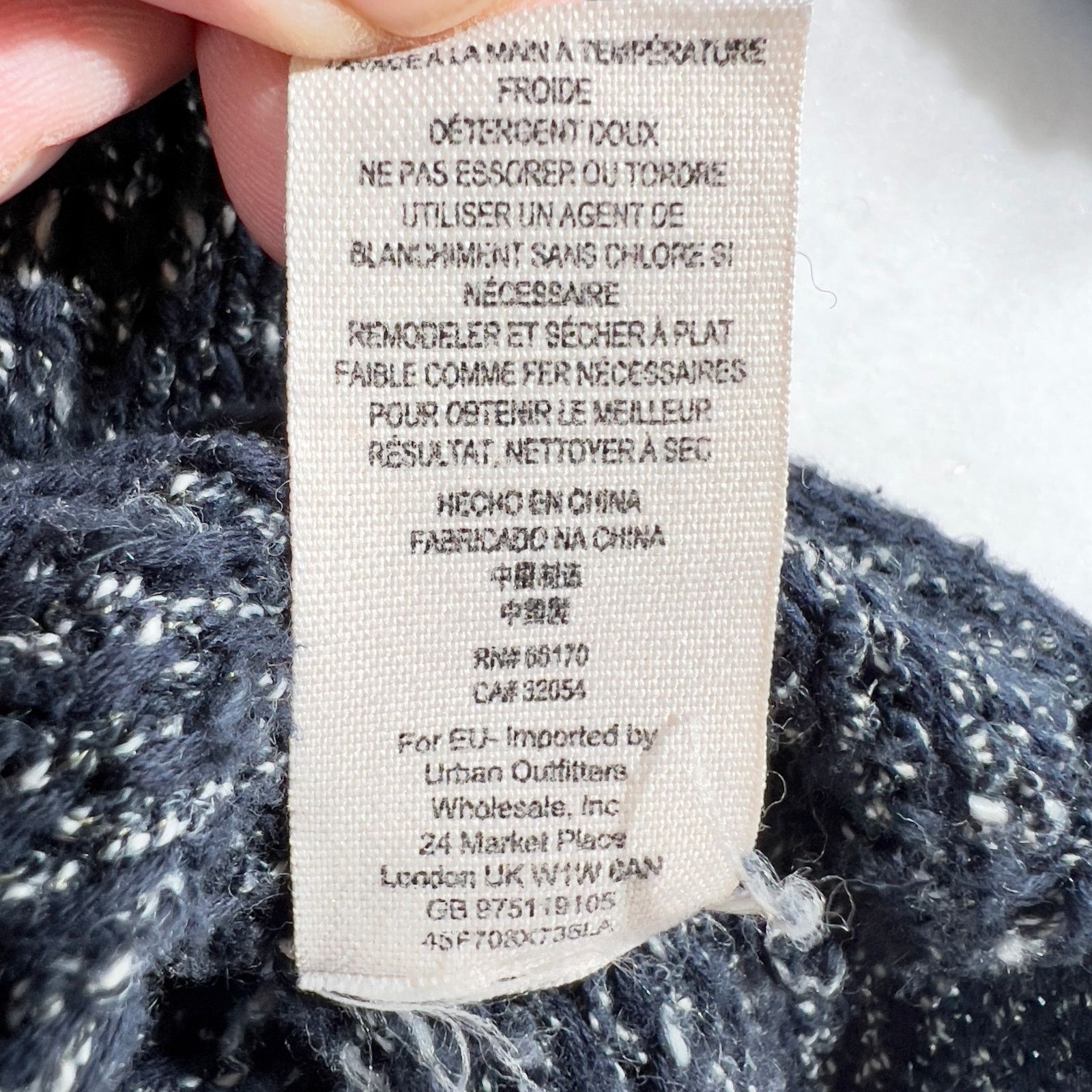 Free People Jewel Neck Knit Sweater Free People Woman L Blue 3/4 Sleeve Size L / US 10 / IT 46 - 5 Thumbnail